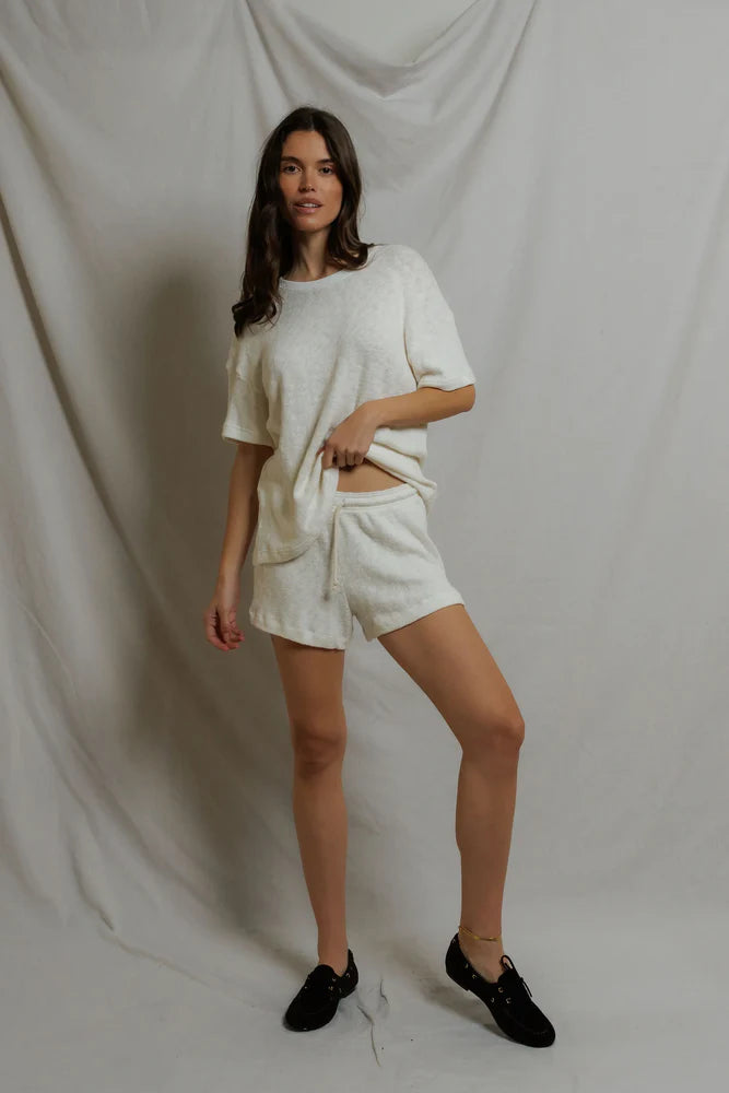 Malia Summer Mesh Shorts - Natural-perfectwhitetee-Happy on Main