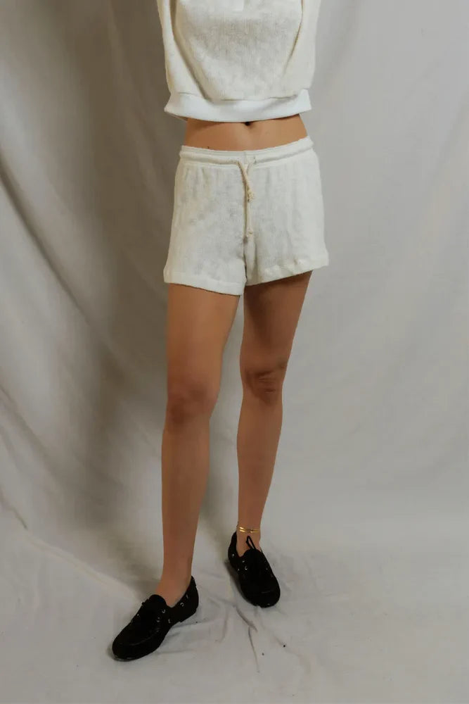 Malia Summer Mesh Shorts - Natural-perfectwhitetee-Happy on Main