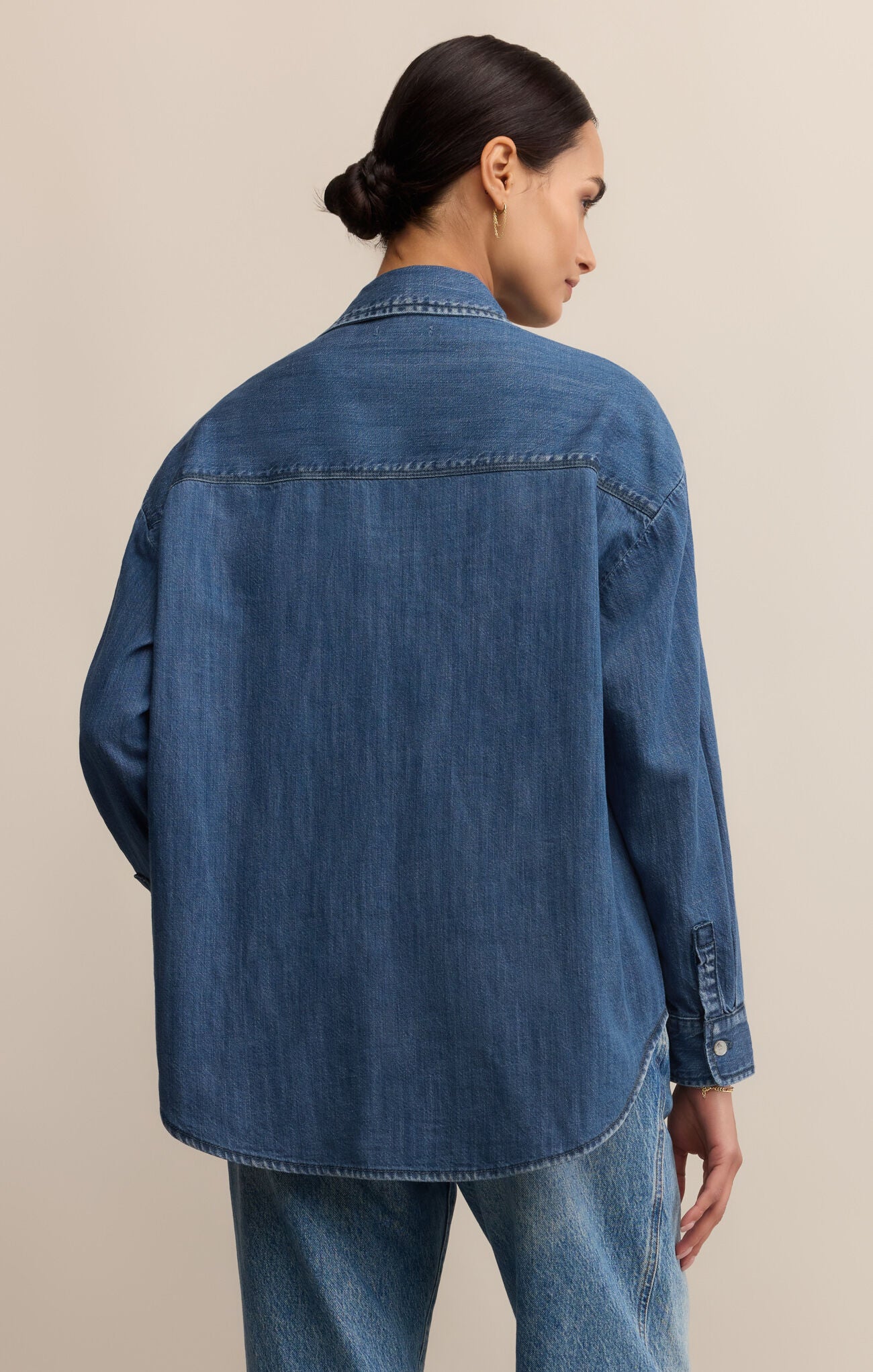 Atwood Denim Shirt - long sleeve, buttoned.