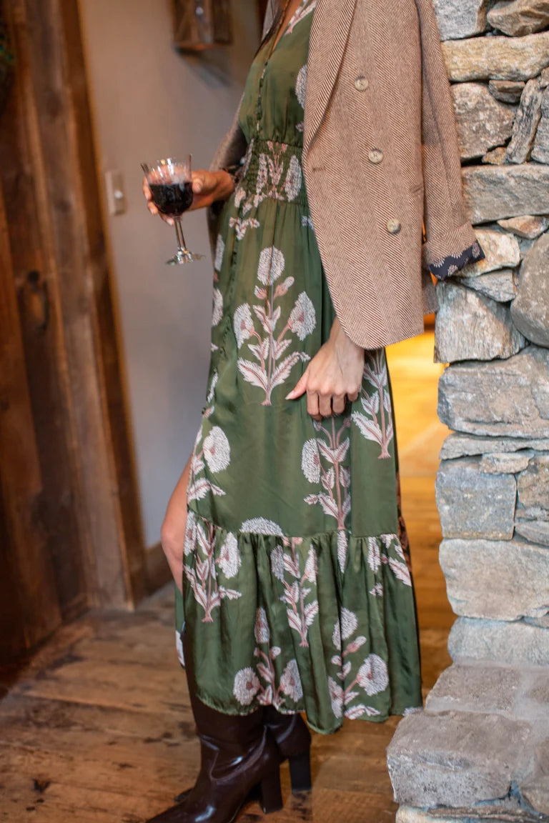 Francesca Dress - Olive Zinnia-Marea-Happy on Main