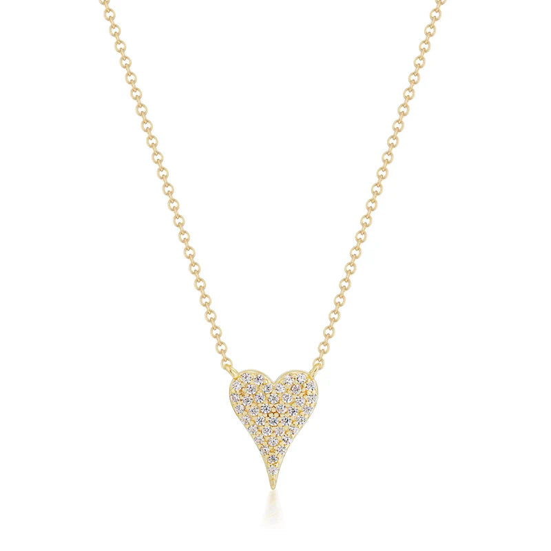 Pavé Heart Necklace-Elli Parr-Happy on Main
