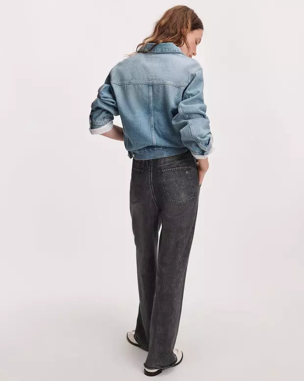 Miramar Terry Wide Track Pant - Washed Black-Rag & Bone-Happy on Main