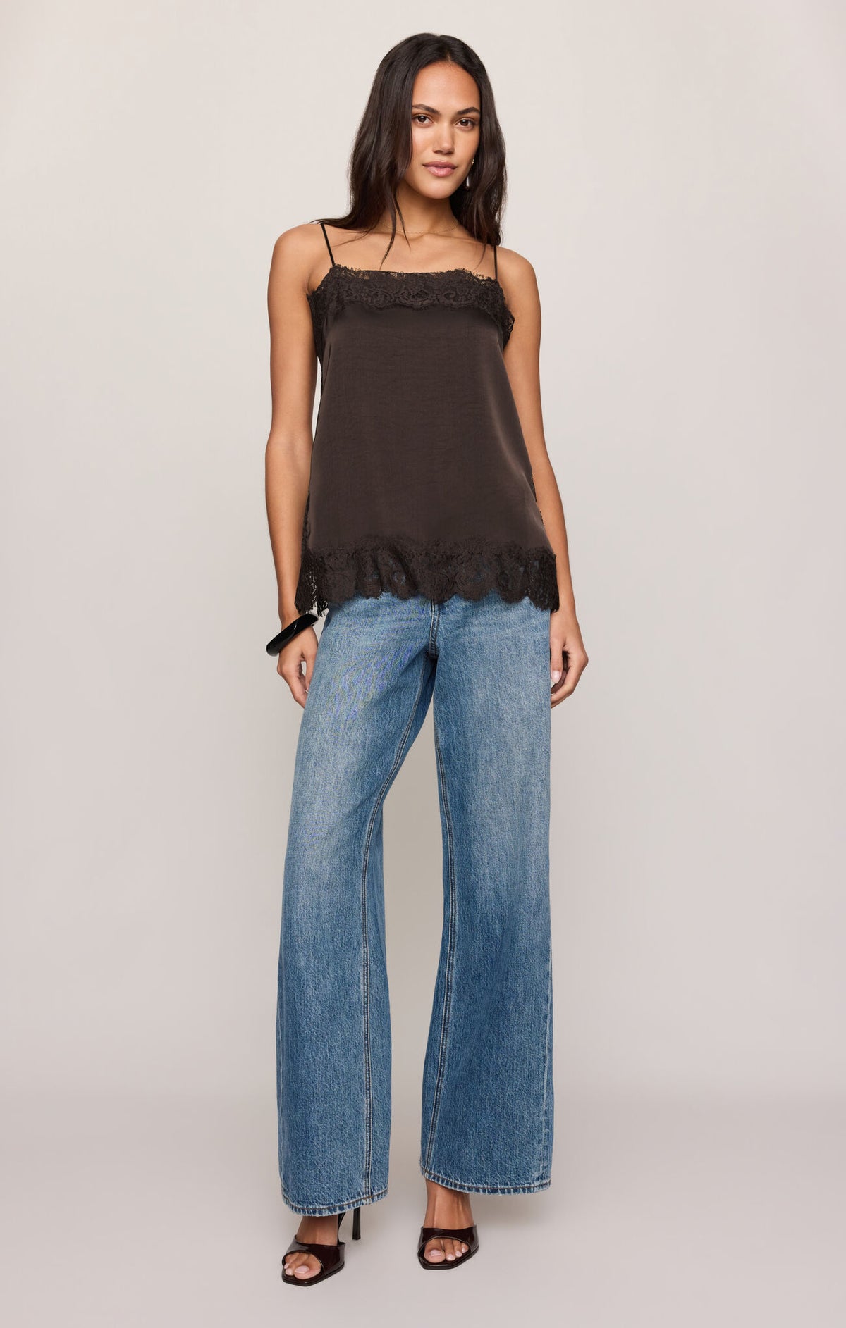 Roselle Lace Cami - Cocoa Bean-Z Supply-Happy on Main