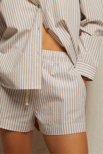 Riley Cotton Poplin Stripe Short