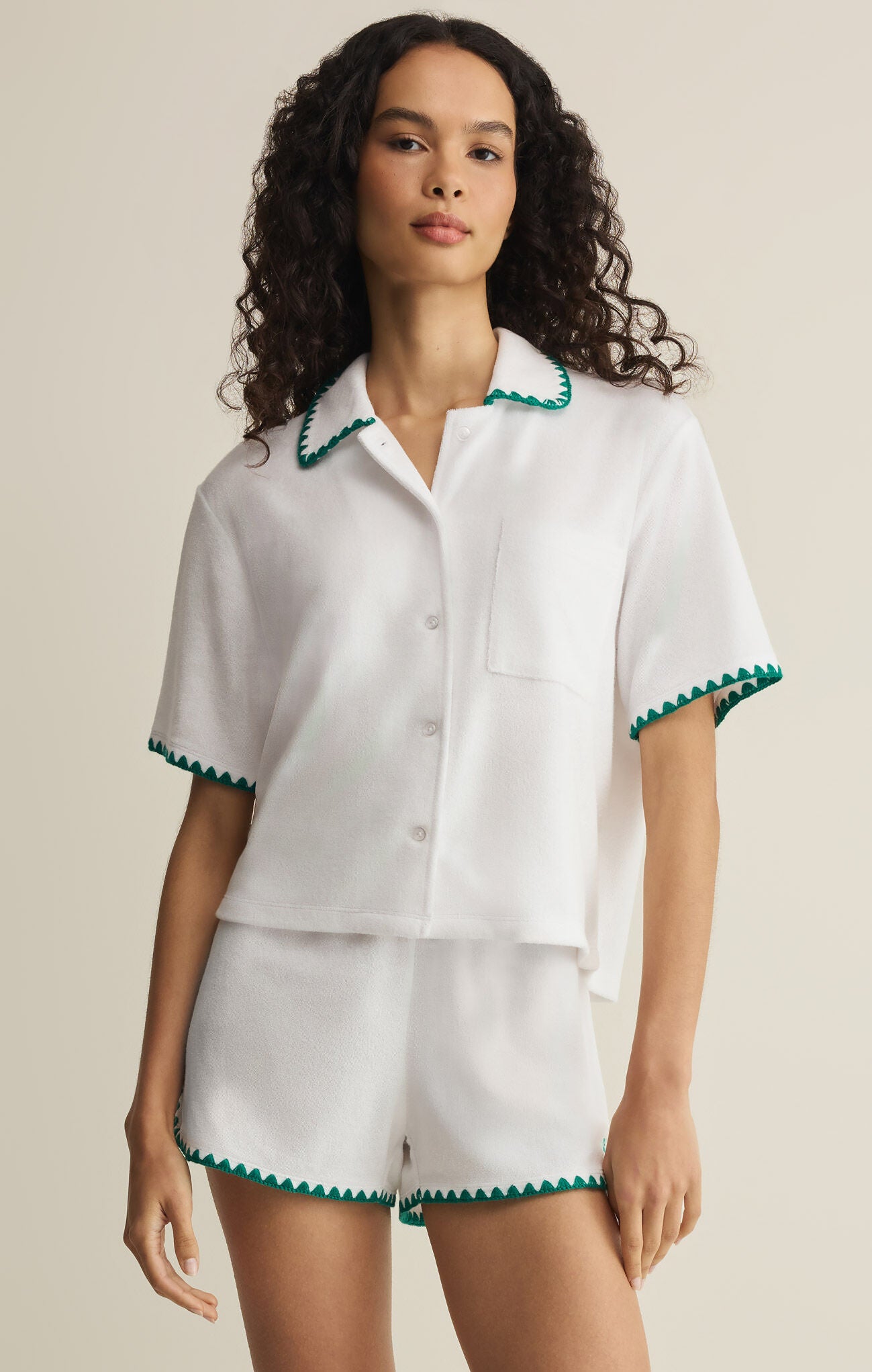 MILES TERRY SHIRT - WHITE-Z Supply-Happy on Main