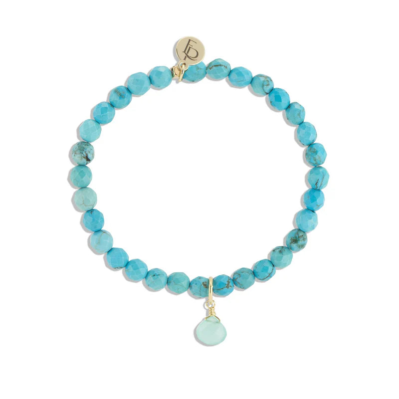 Royal Gemstone Beaded Bracelet - Green Turquoise-Elli Parr-Happy on Main