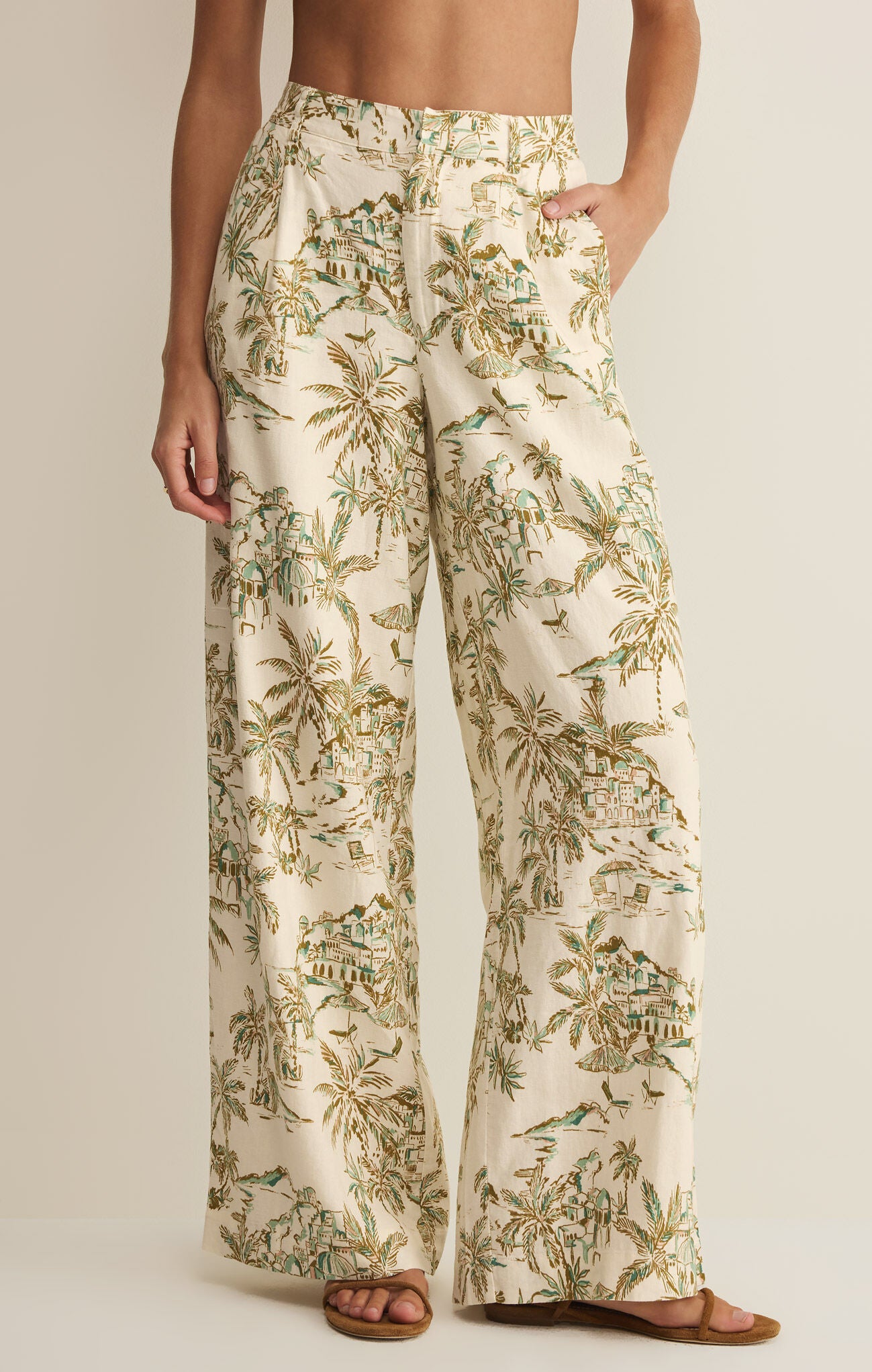 Overlook Tiki Tide Linen Pant - Island Coconut-Z Supply-Happy on Main