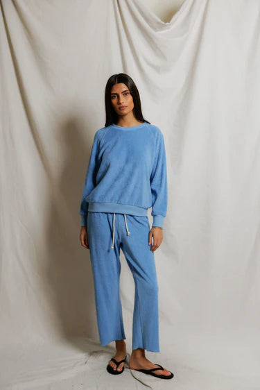 Saylor Loop Terry Sweatshirt - Pacific Blue-perfectwhitetee-Happy on Main