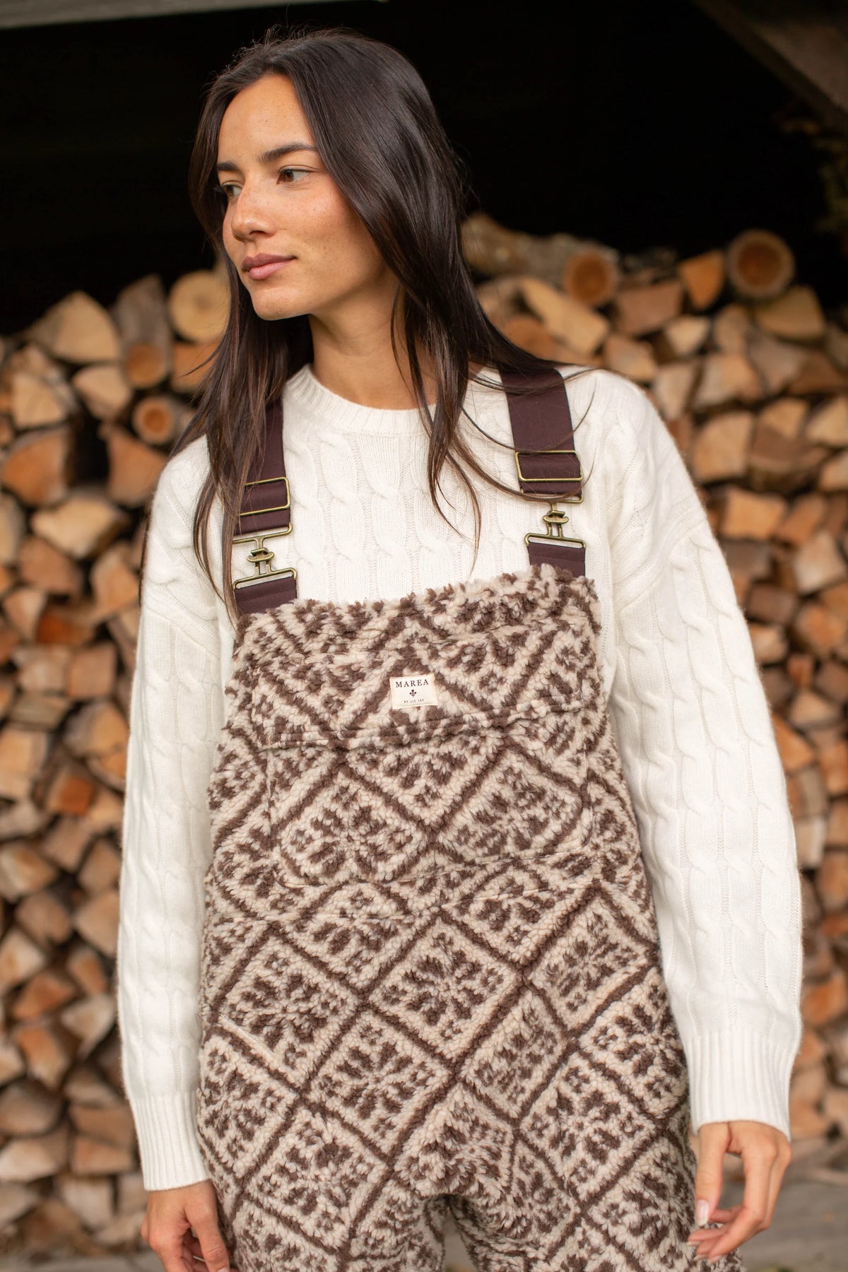 Scout Overalls - Chocolate Jacquard-Marea-Happy on Main