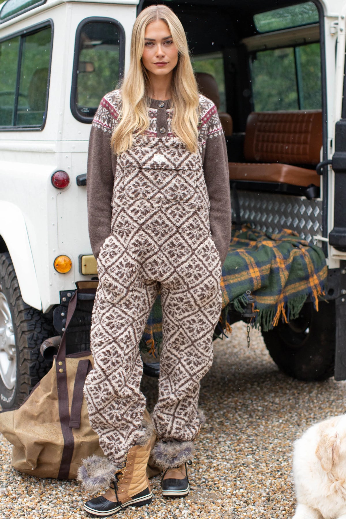 Scout Overalls - Chocolate Jacquard-Marea-Happy on Main