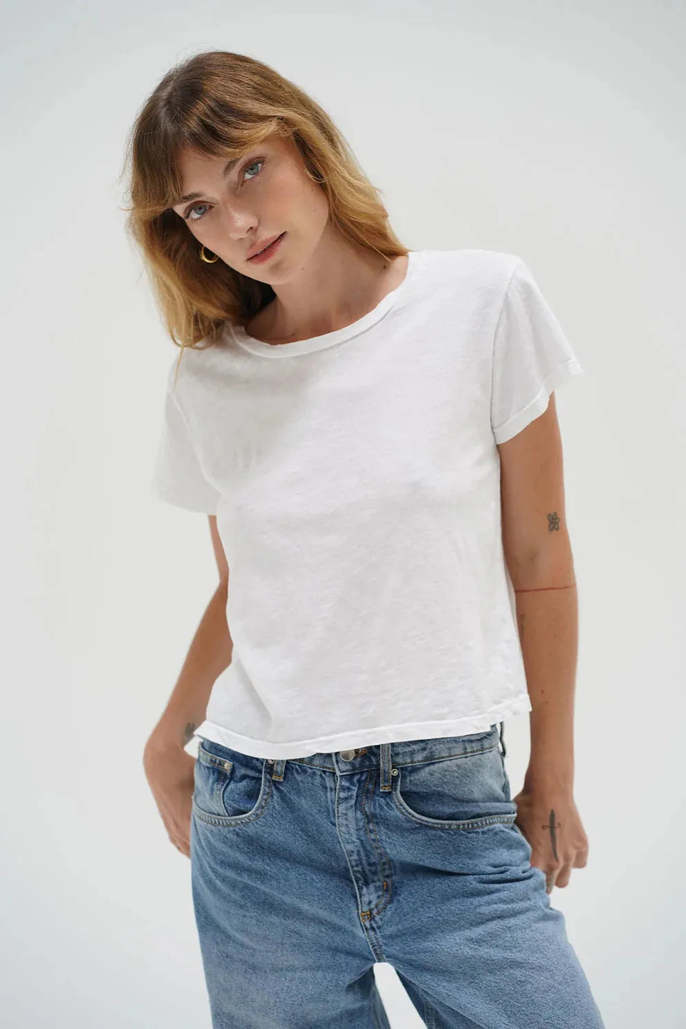 Shaden Cotton Crew-Casual Tops-Happy on Main