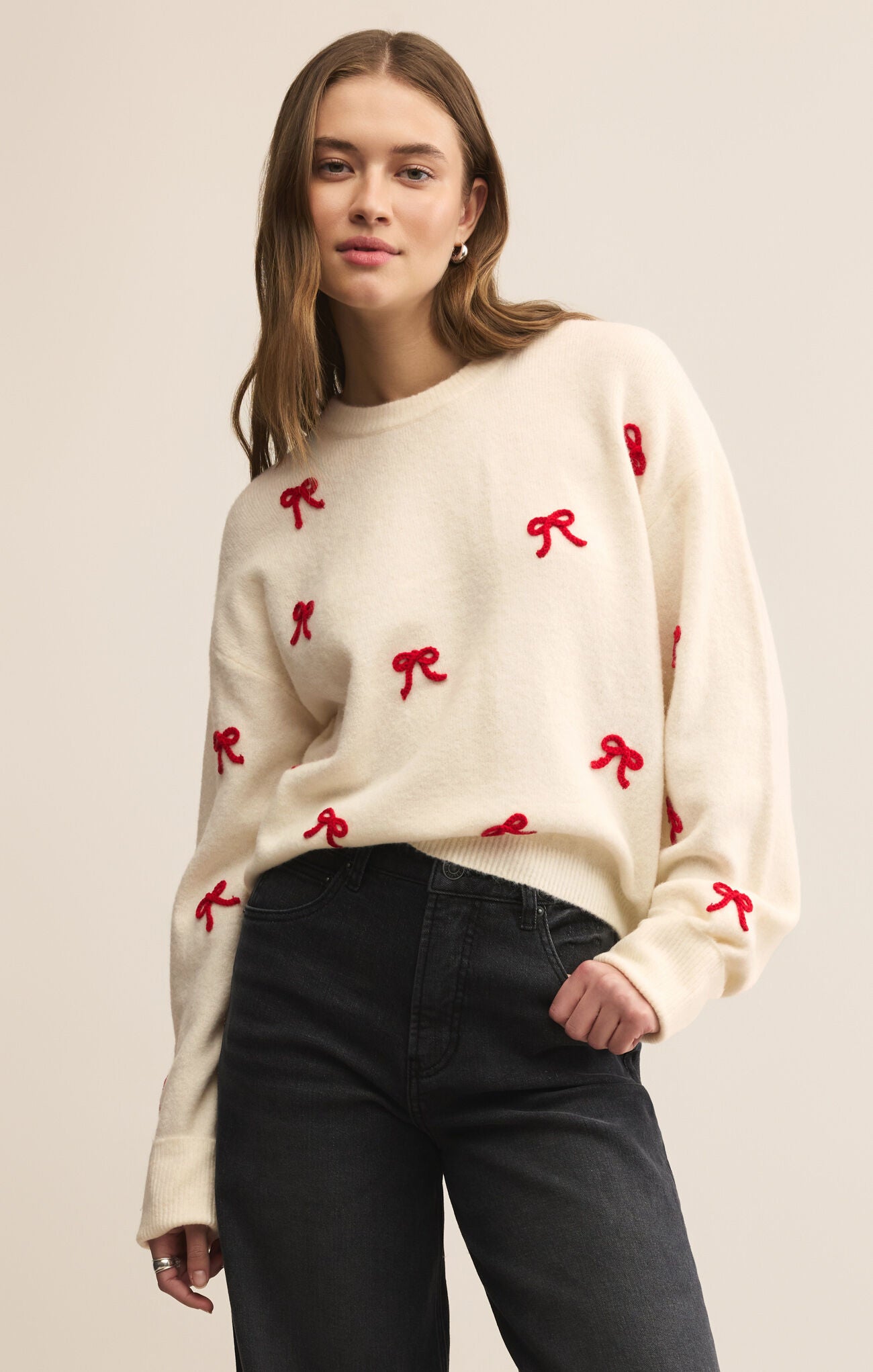 Tie The Ribbon Sweater-Core Sweaters-Happy on Main