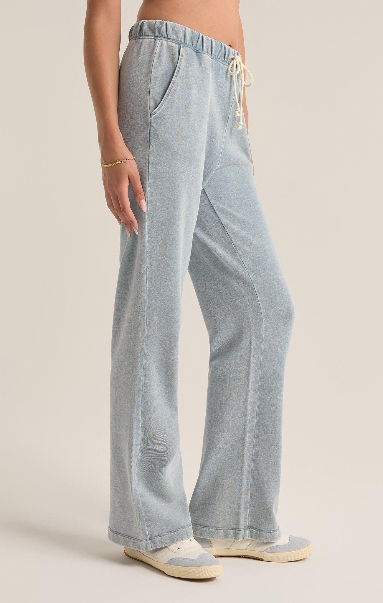 Hunter Knit Denim Pant-Athleisure-Happy on Main