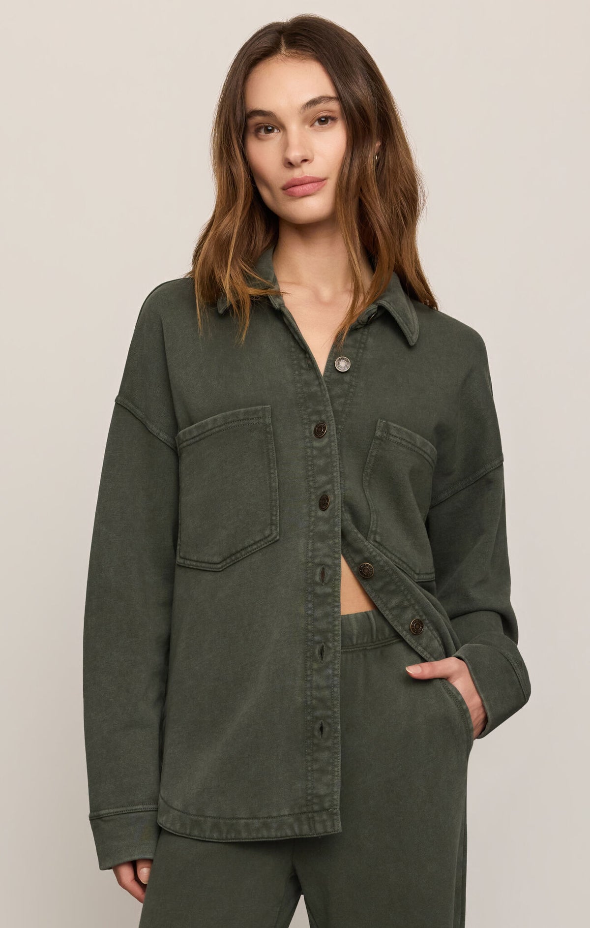 All Day Knit Jacket - Classic Olive-Z Supply-Happy on Main