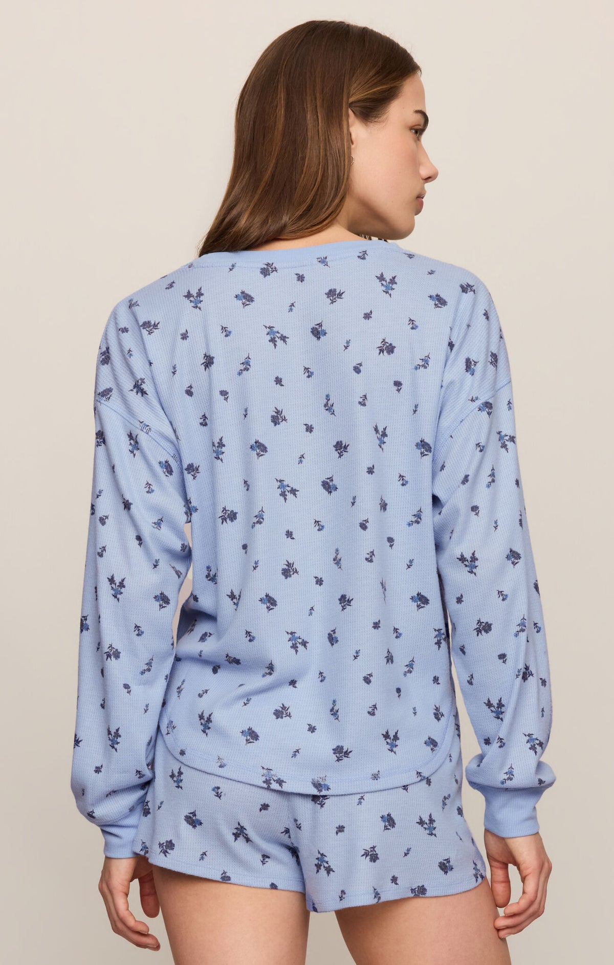 Ditsy LS Top - Crystal Blue-Z Supply-Happy on Main