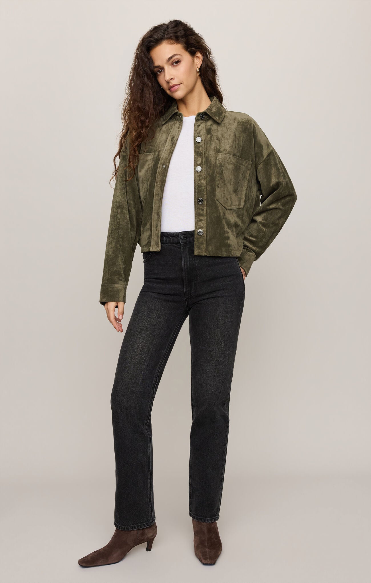 All Day Cropped Suede Jacket - Monstera-Z Supply-Happy on Main