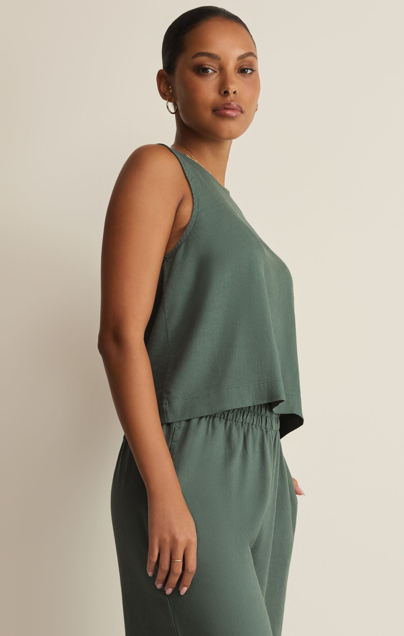 Sloane Linen Top - Everglade-Z Supply-Happy on Main