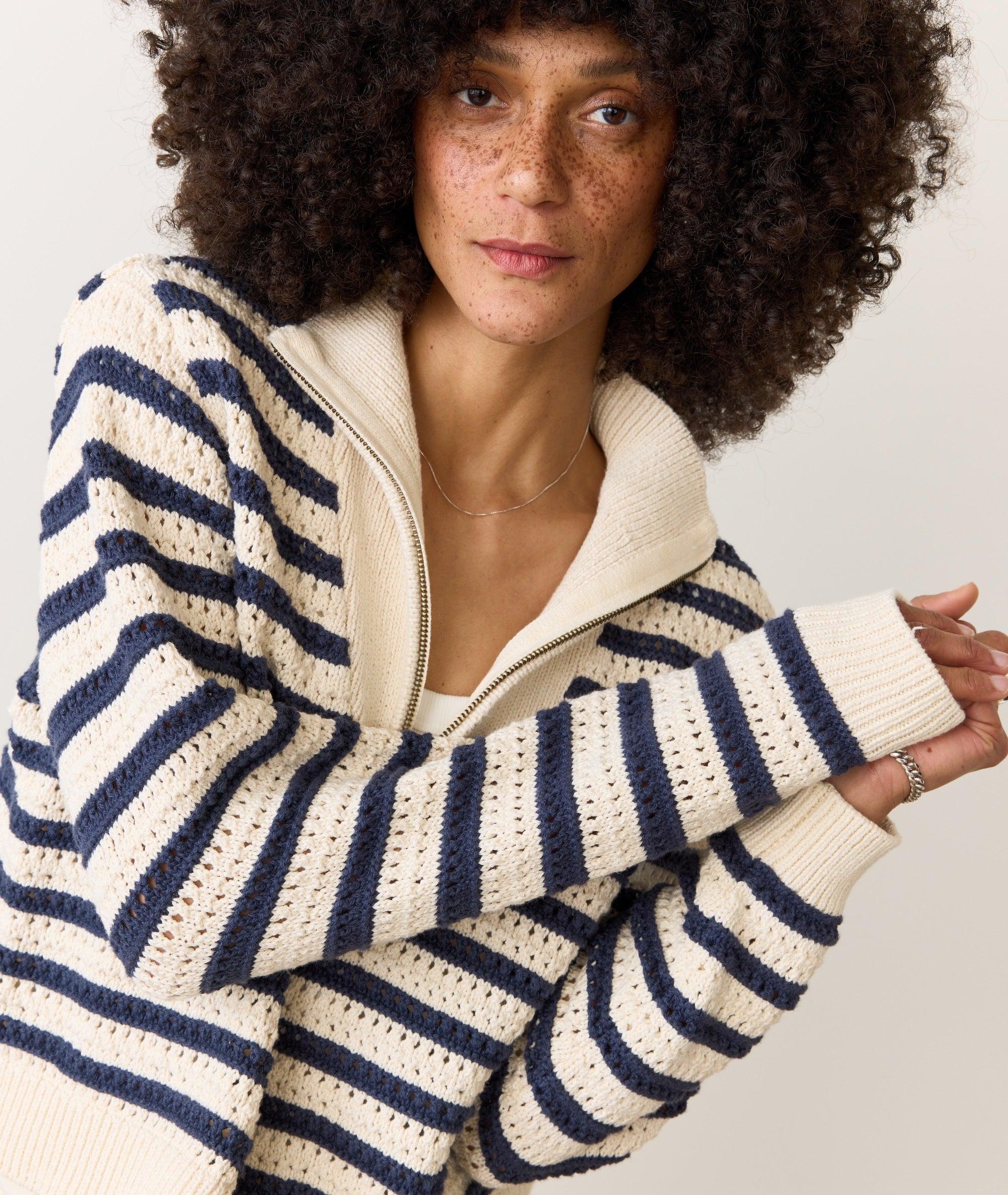 Montecito Quarter Zip Sweater-Core Sweaters-Happy on Main