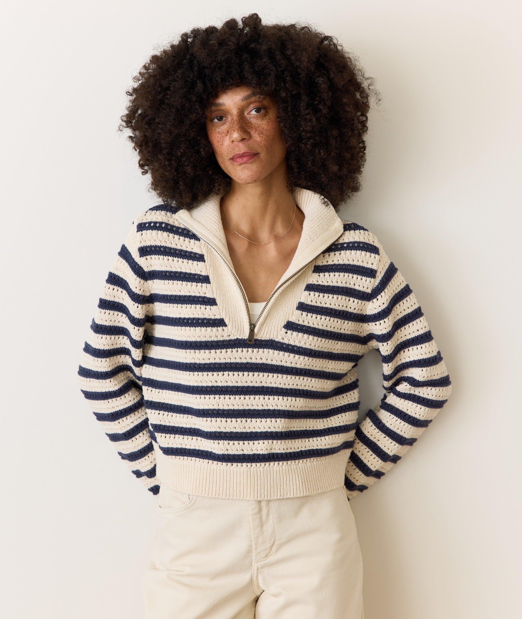 Montecito Quarter Zip Sweater-Core Sweaters-Happy on Main