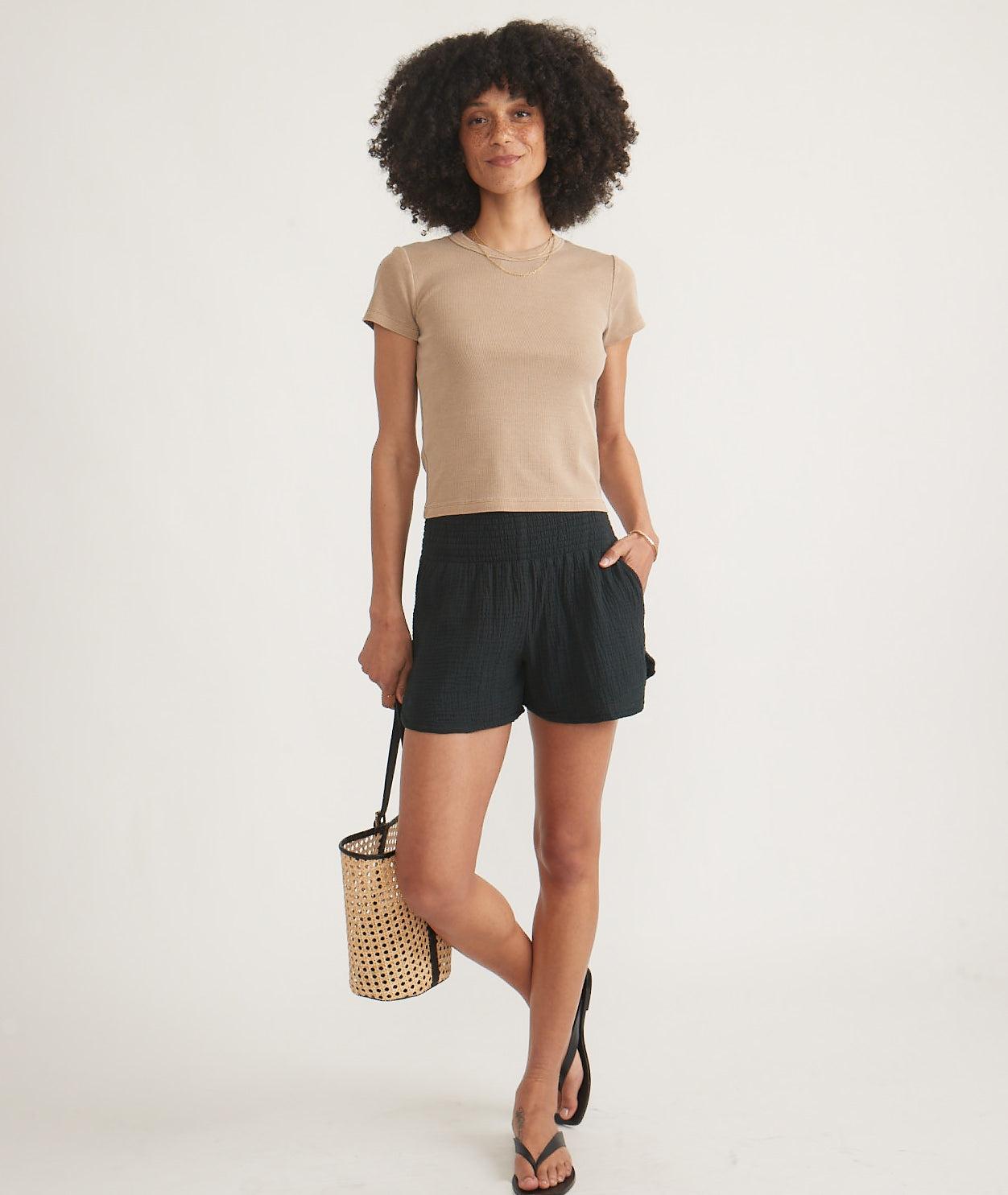 Cali Double Cloth Short-Shorts-Happy on Main