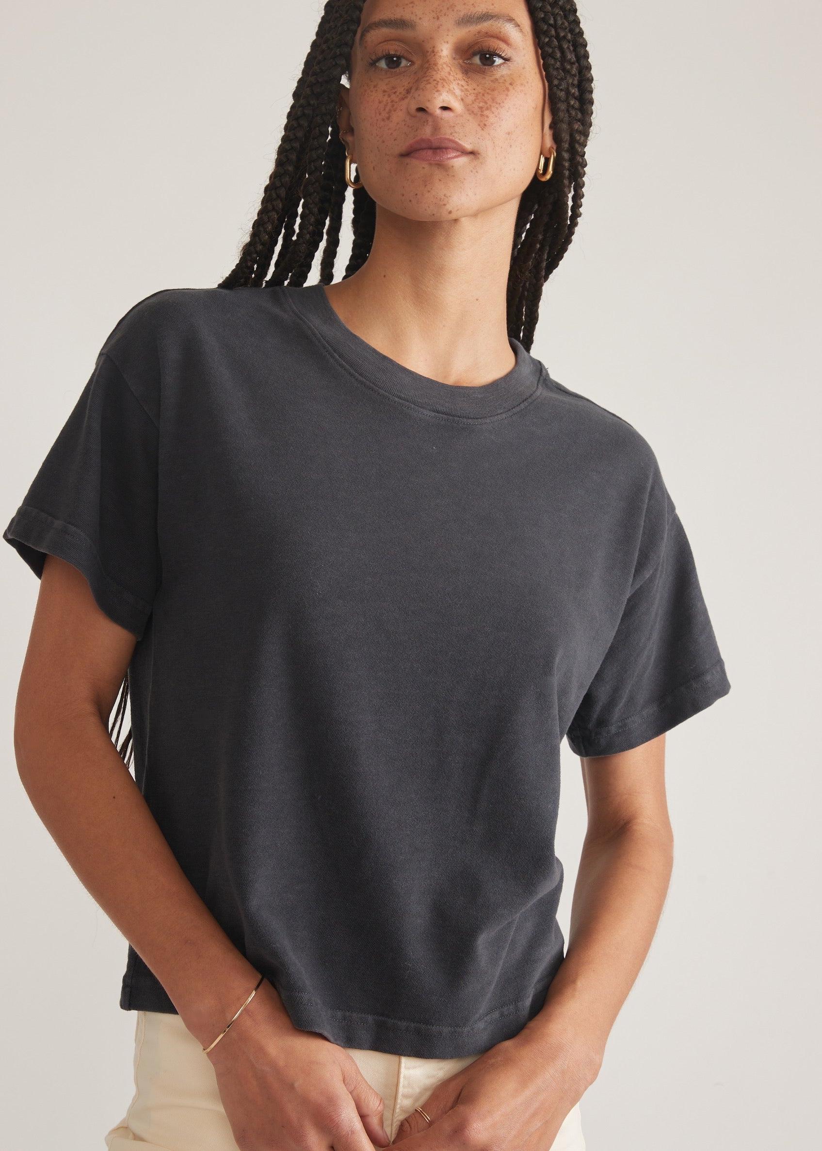 Vintage Slub Crop Tee-Basic Tanks + Tees-Happy on Main