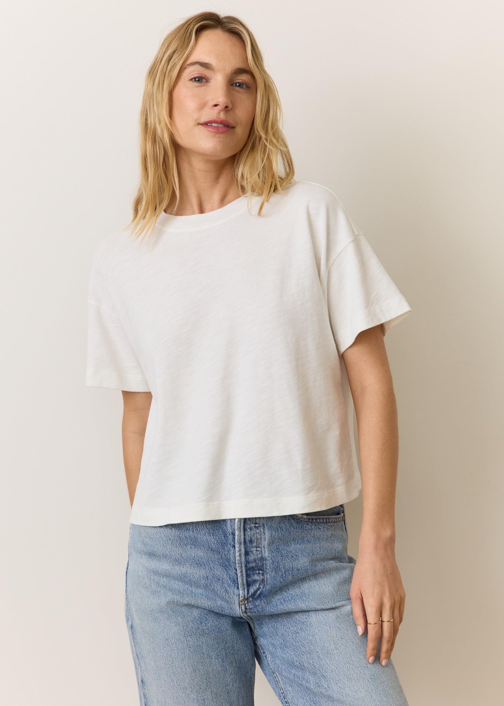 Vintage Slub Crop Tee-Basic Tanks + Tees-Happy on Main
