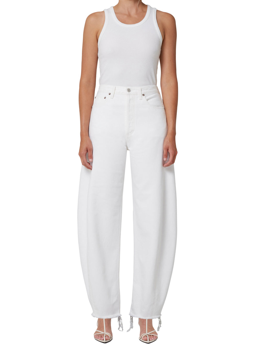 Luna Pieced Jean-White Jeans-Happy on Main