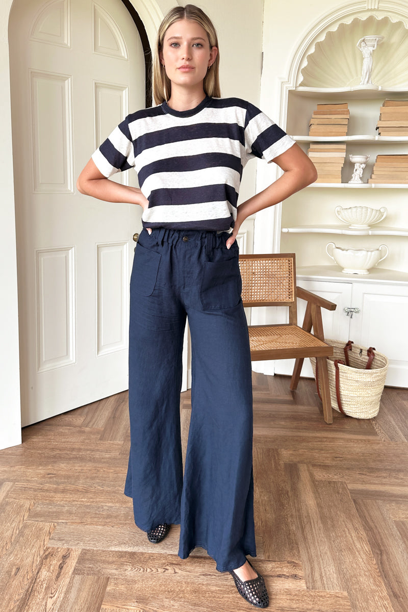 Tulip Wide Leg Pants-Pants-Happy on Main