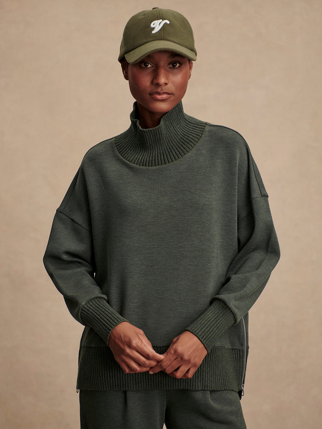 Barker High Neck Sweater-Core Sweaters-Happy on Main
