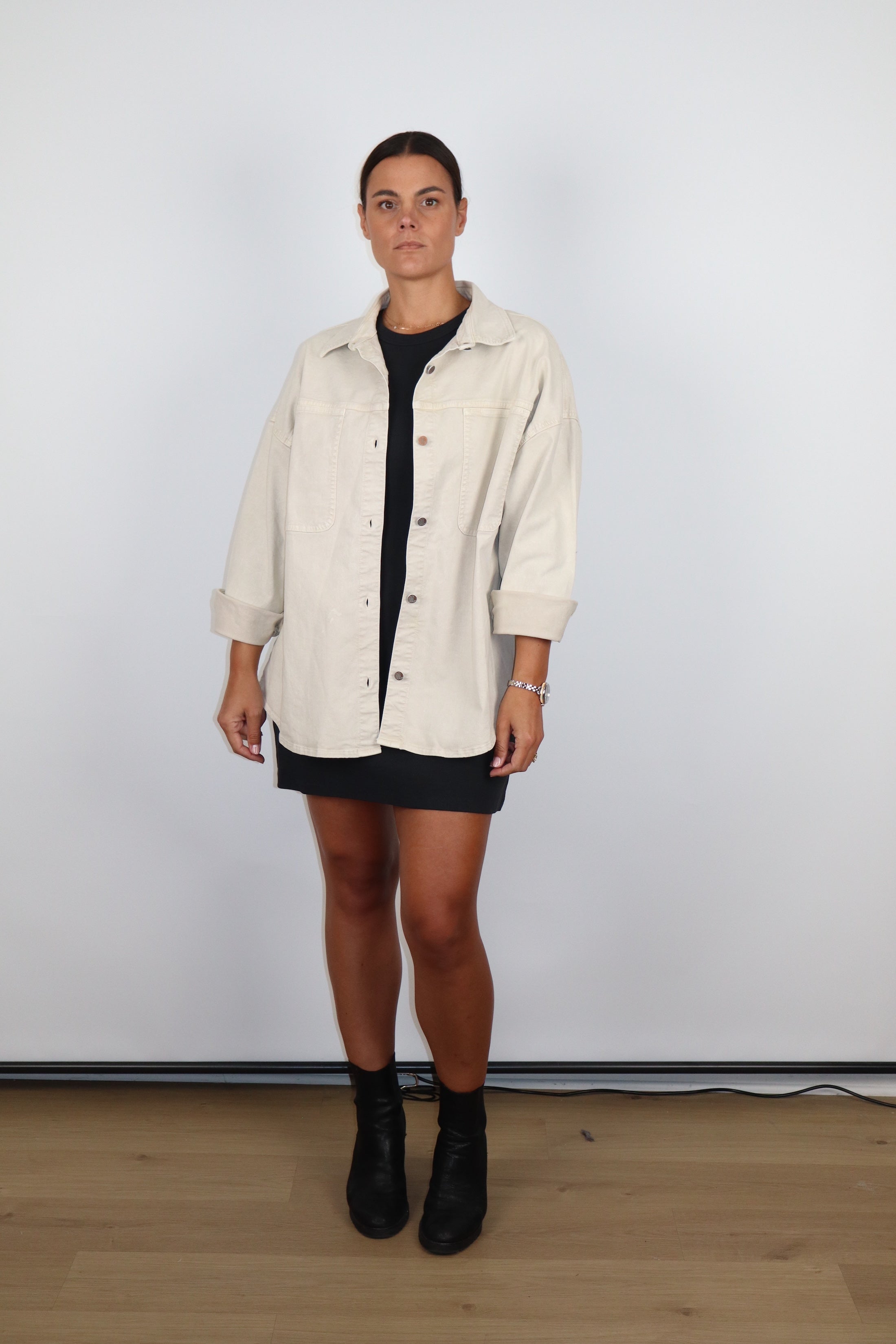 Molly Oversized Shirt Jacket-Outerwear-Happy on Main