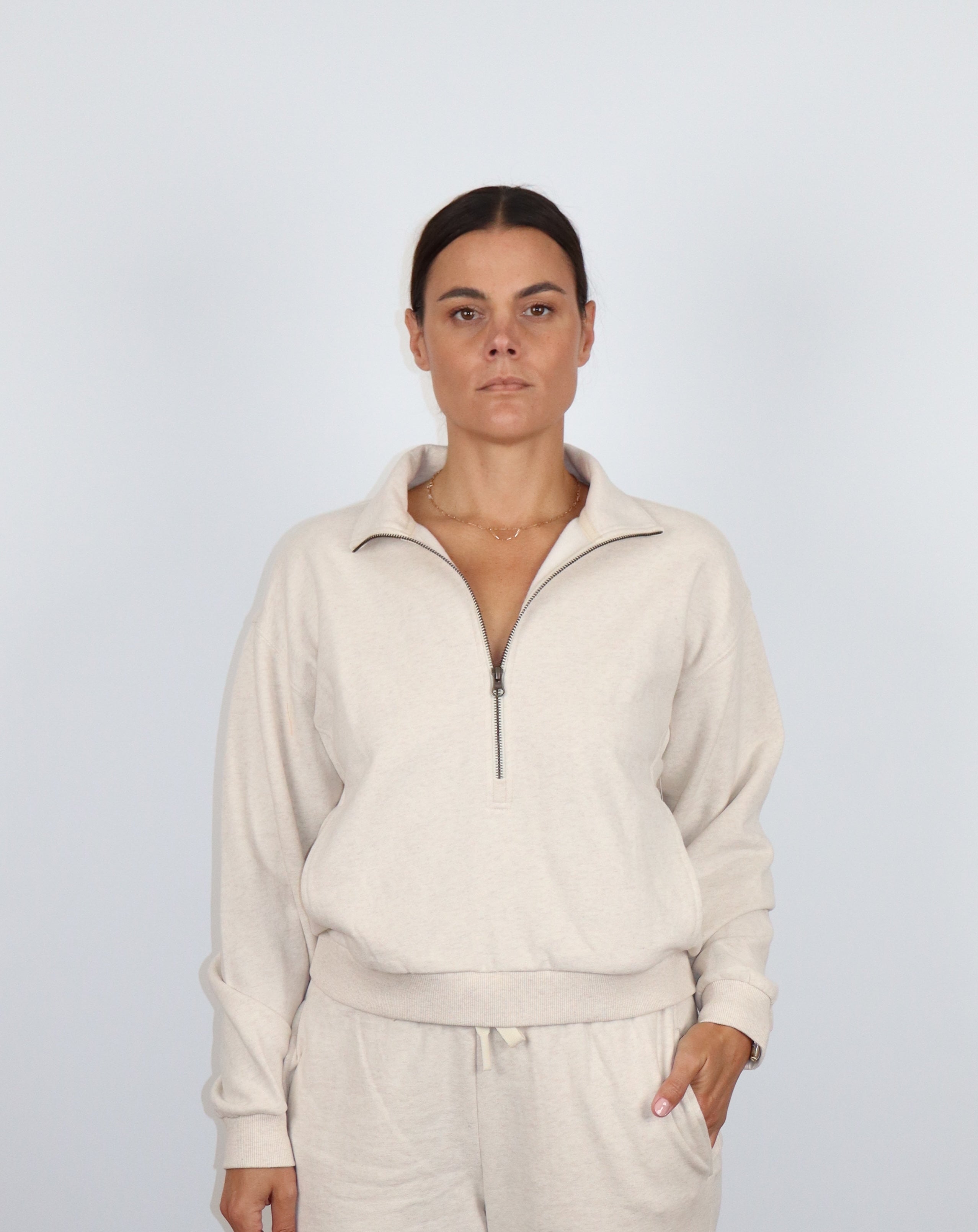 Cloud 9 Fleece Half Zip-Sweatshirts-Happy on Main