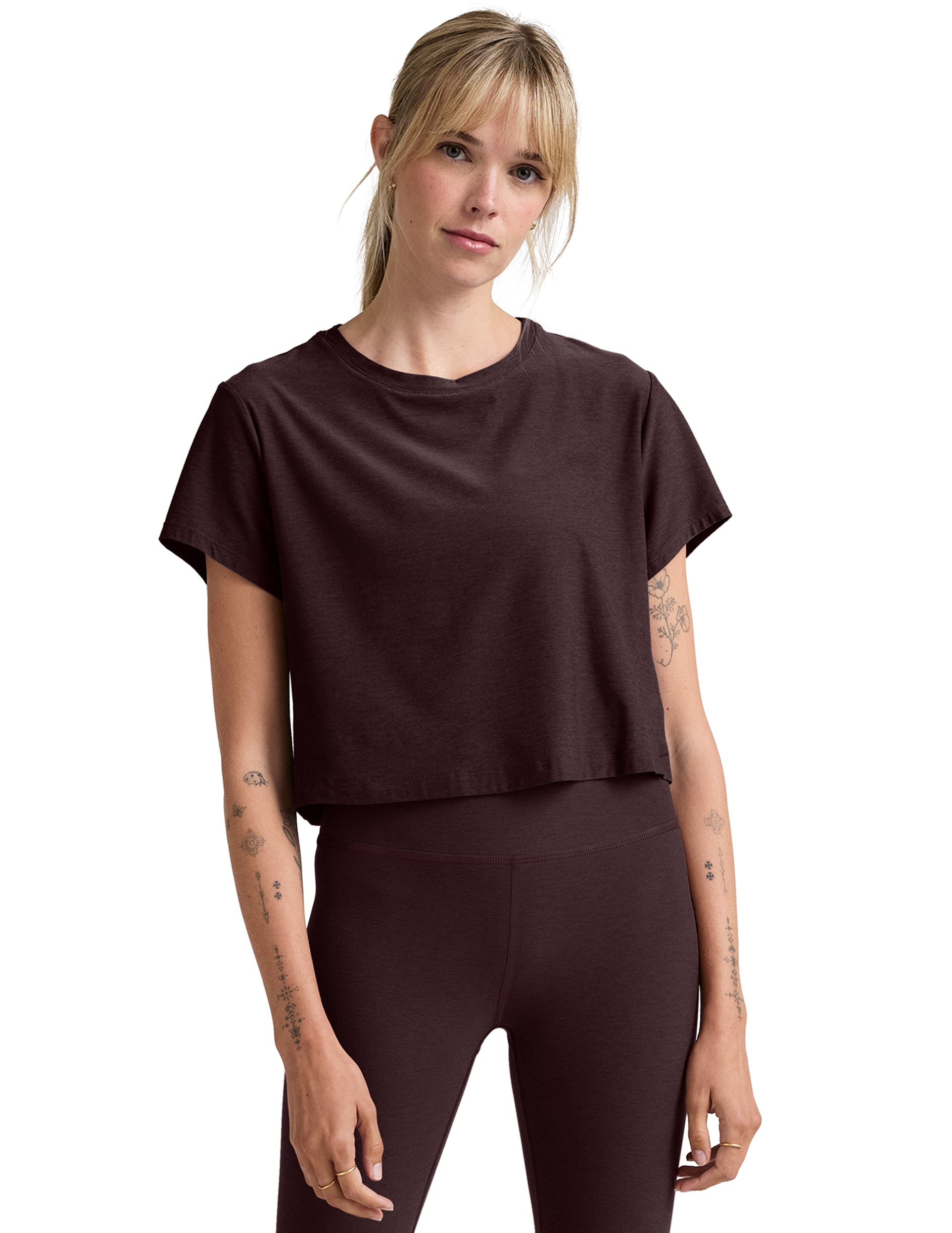 Featherweight Supreme Cropped Tee-Athleisure-Happy on Main