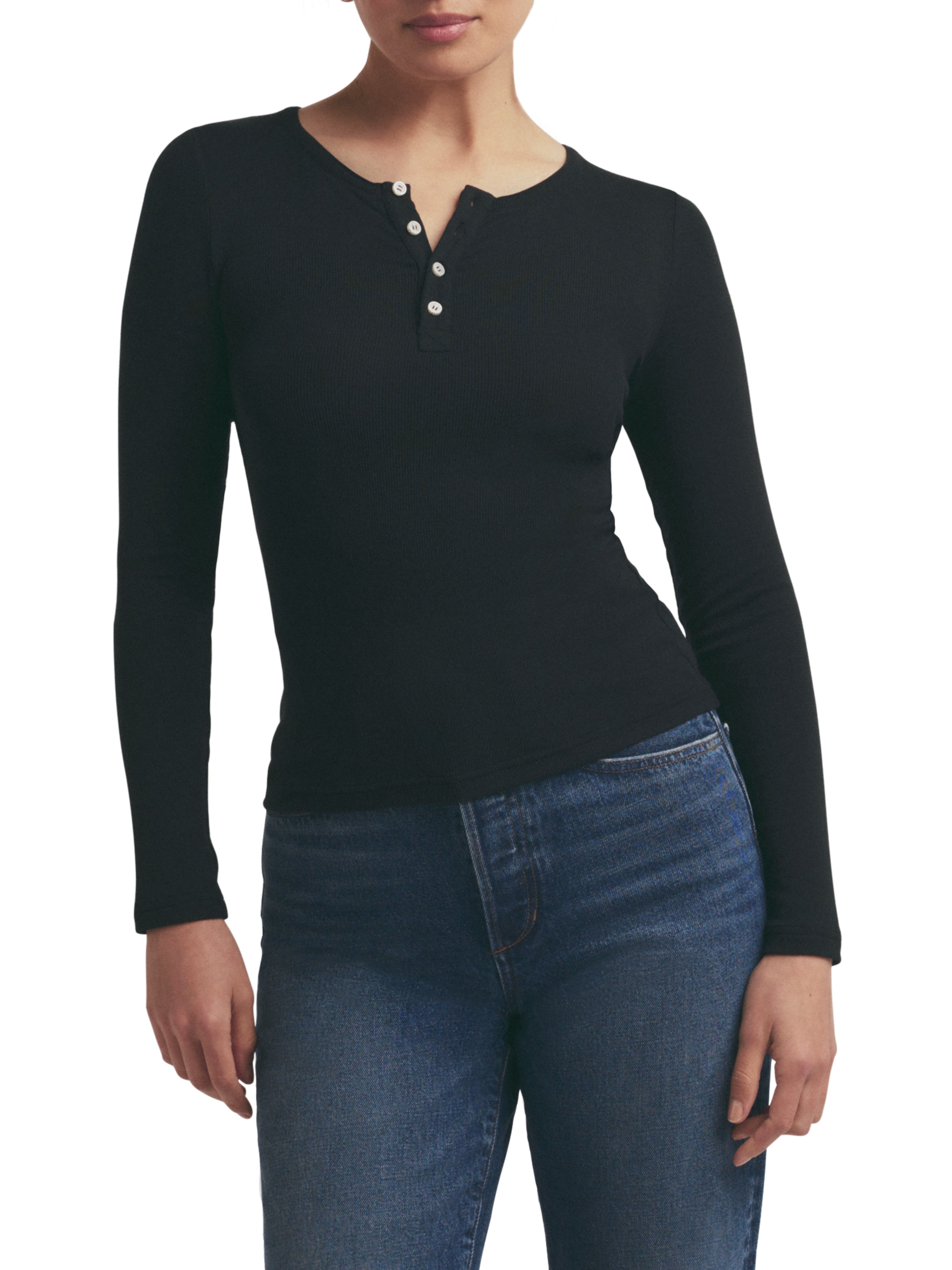 The Henley Ribbed Long Sleeve-Favorite Daughter-Happy on Main