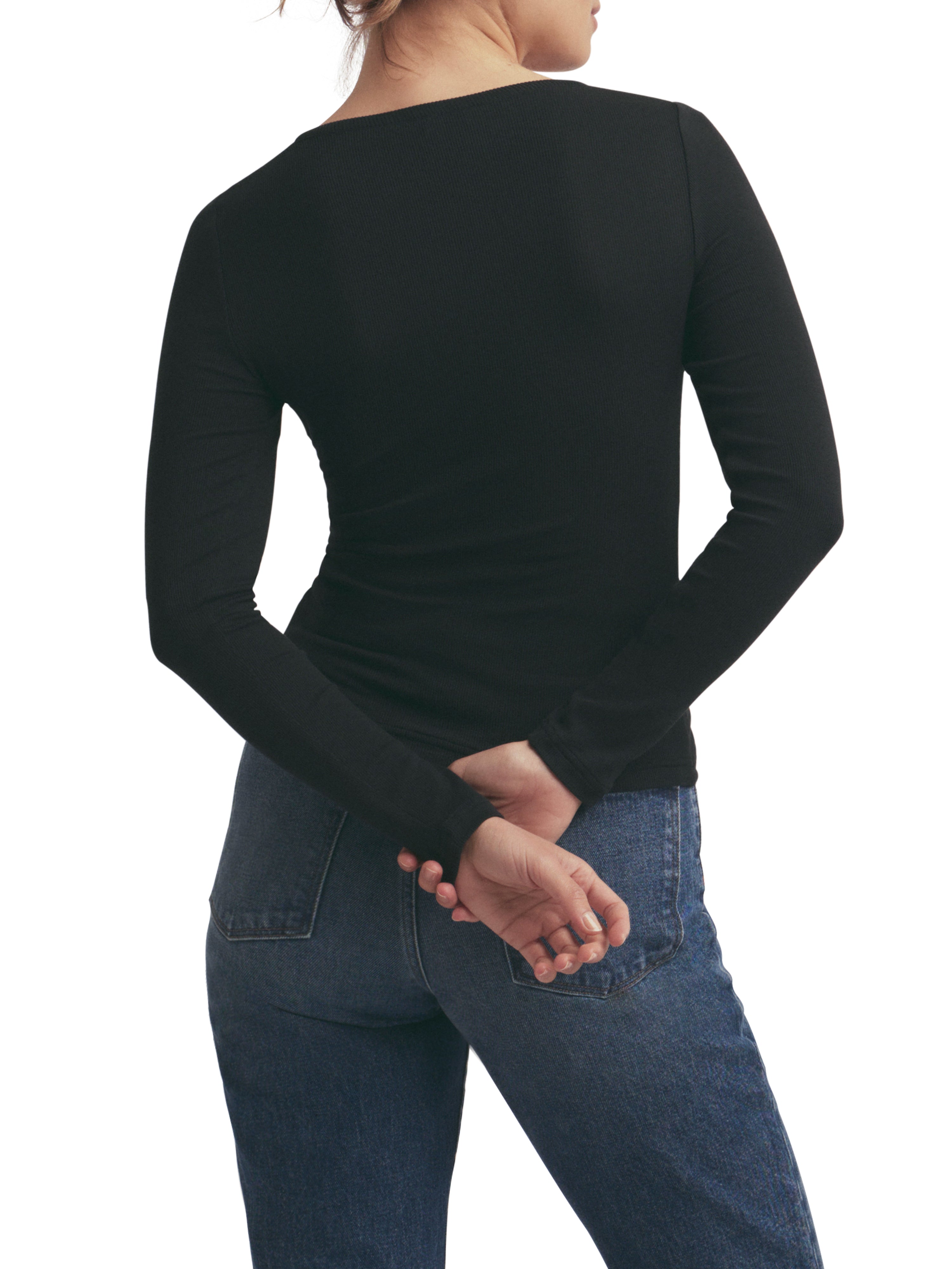 The Henley Ribbed Long Sleeve-Favorite Daughter-Happy on Main