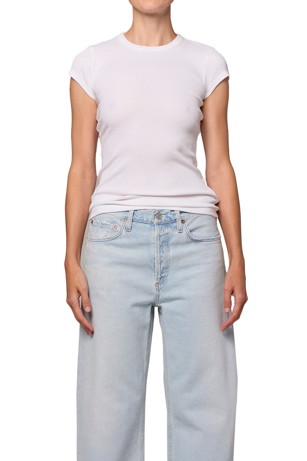 Edison Tee - White-AGOLDE-Happy on Main