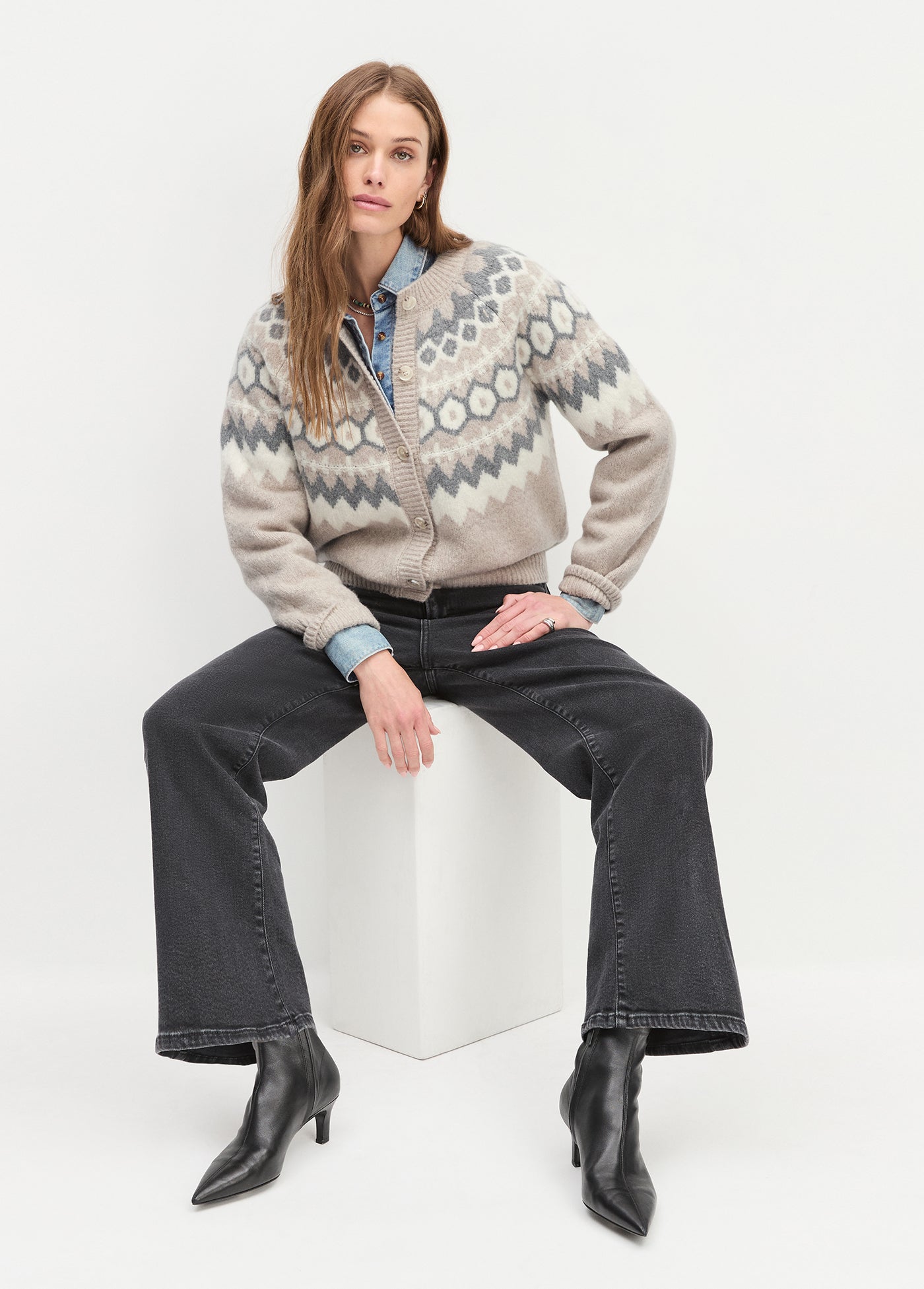 The Snowed in Cardigan - Shortbread-Favorite Daughter-Happy on Main