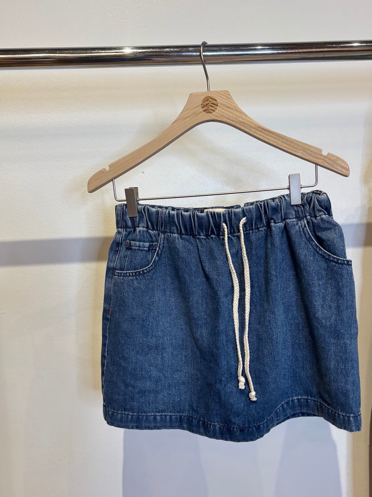 Jasmine Denim Mini Skirt - Light Wash-Marine Layer-Happy on Main