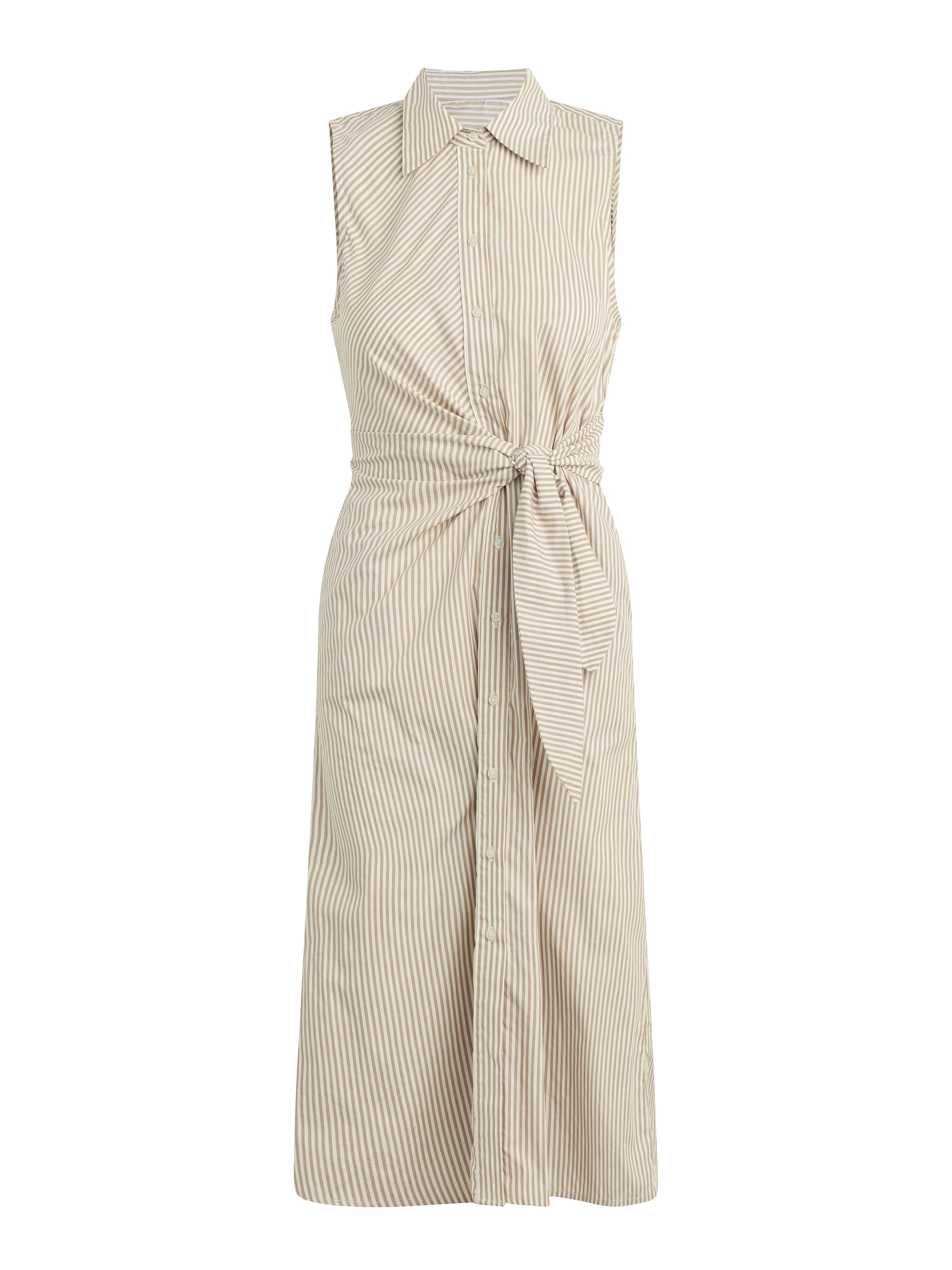 The Good Behavior Dress - Soft Taupe Stripe-Favorite Daughter-Happy on Main