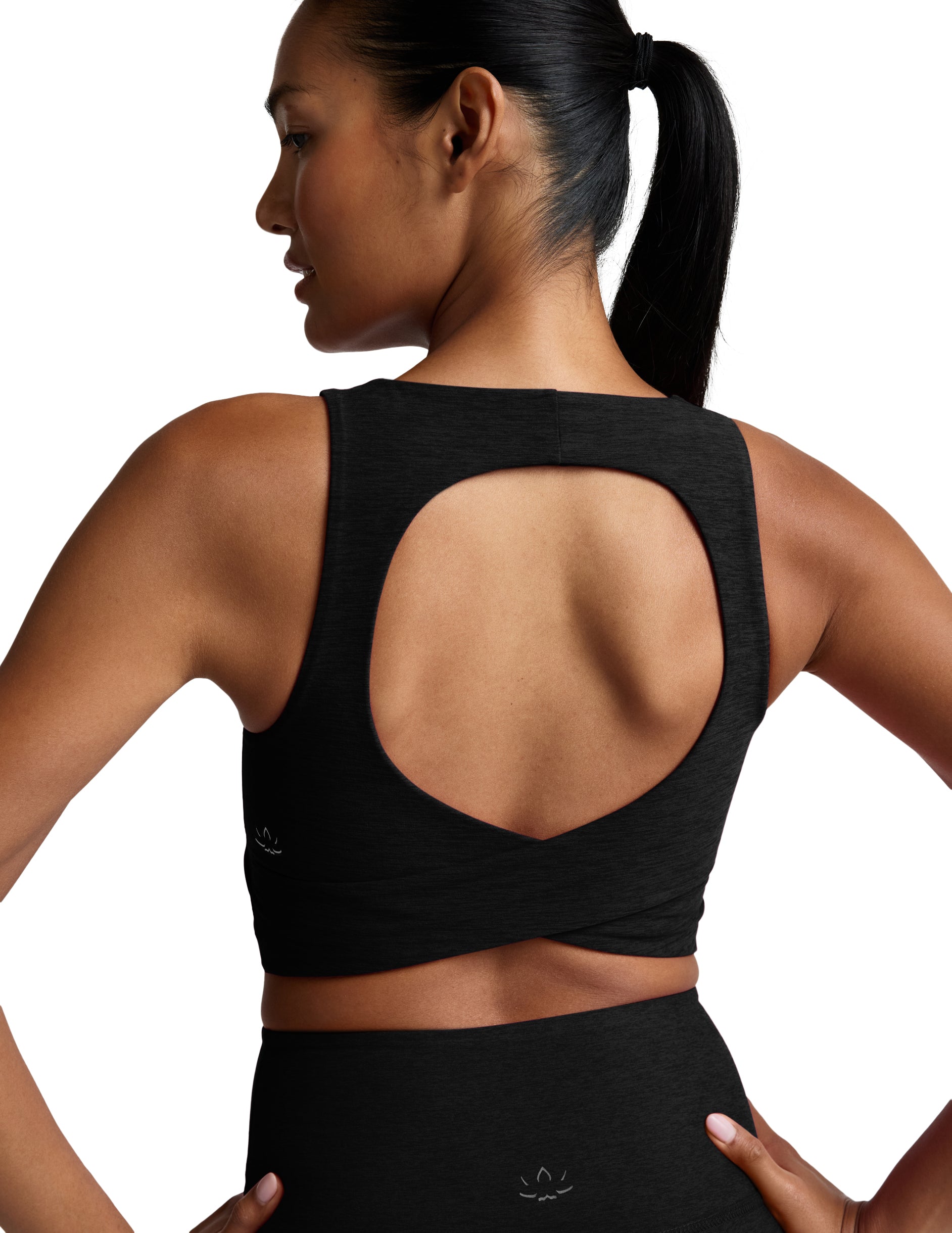Spacedye Twister Cropped Tank - Darkest Night-Beyond Yoga-Happy on Main