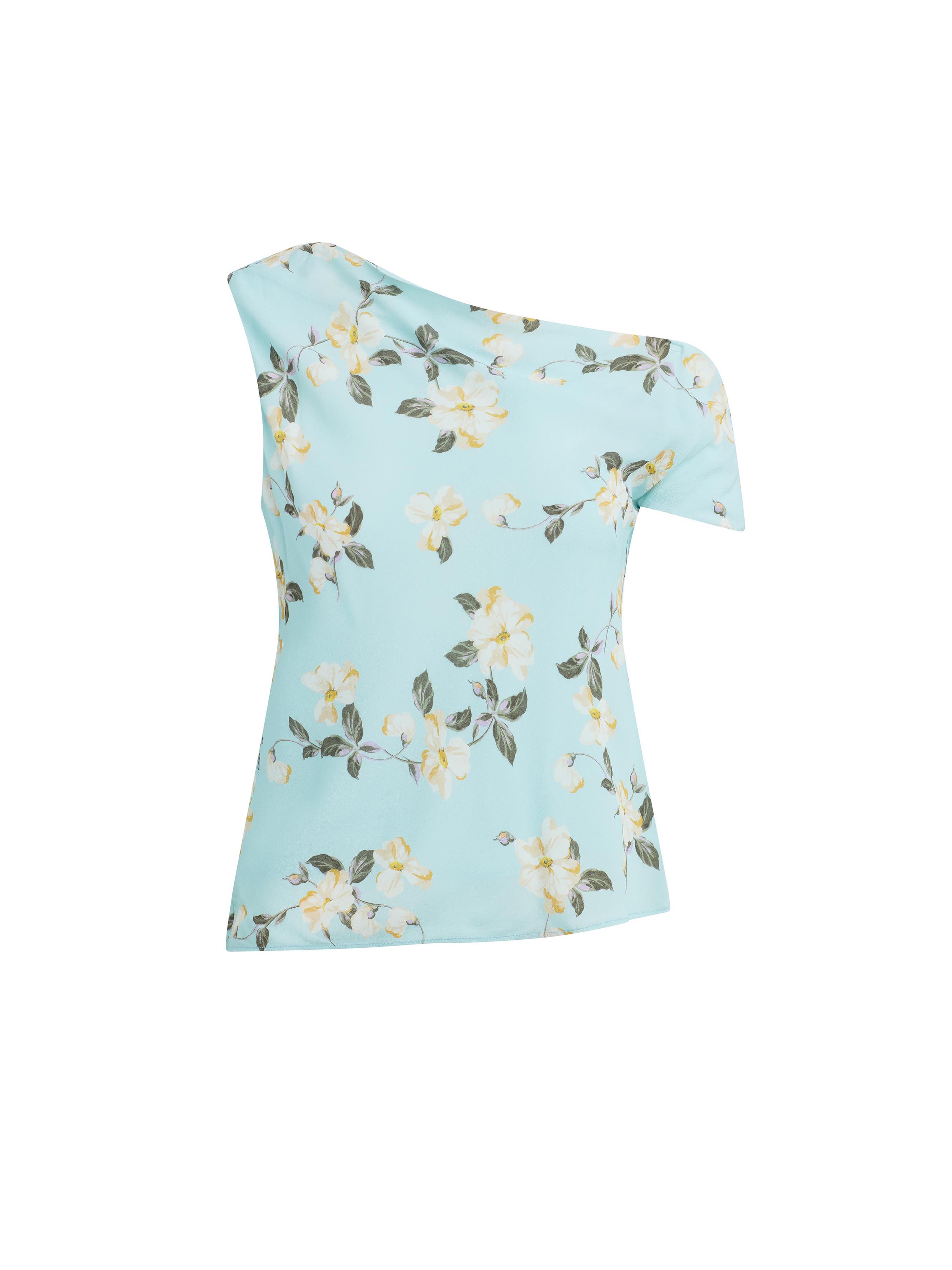 The Side Note Top - Aqua Floral-Favorite Daughter-Happy on Main