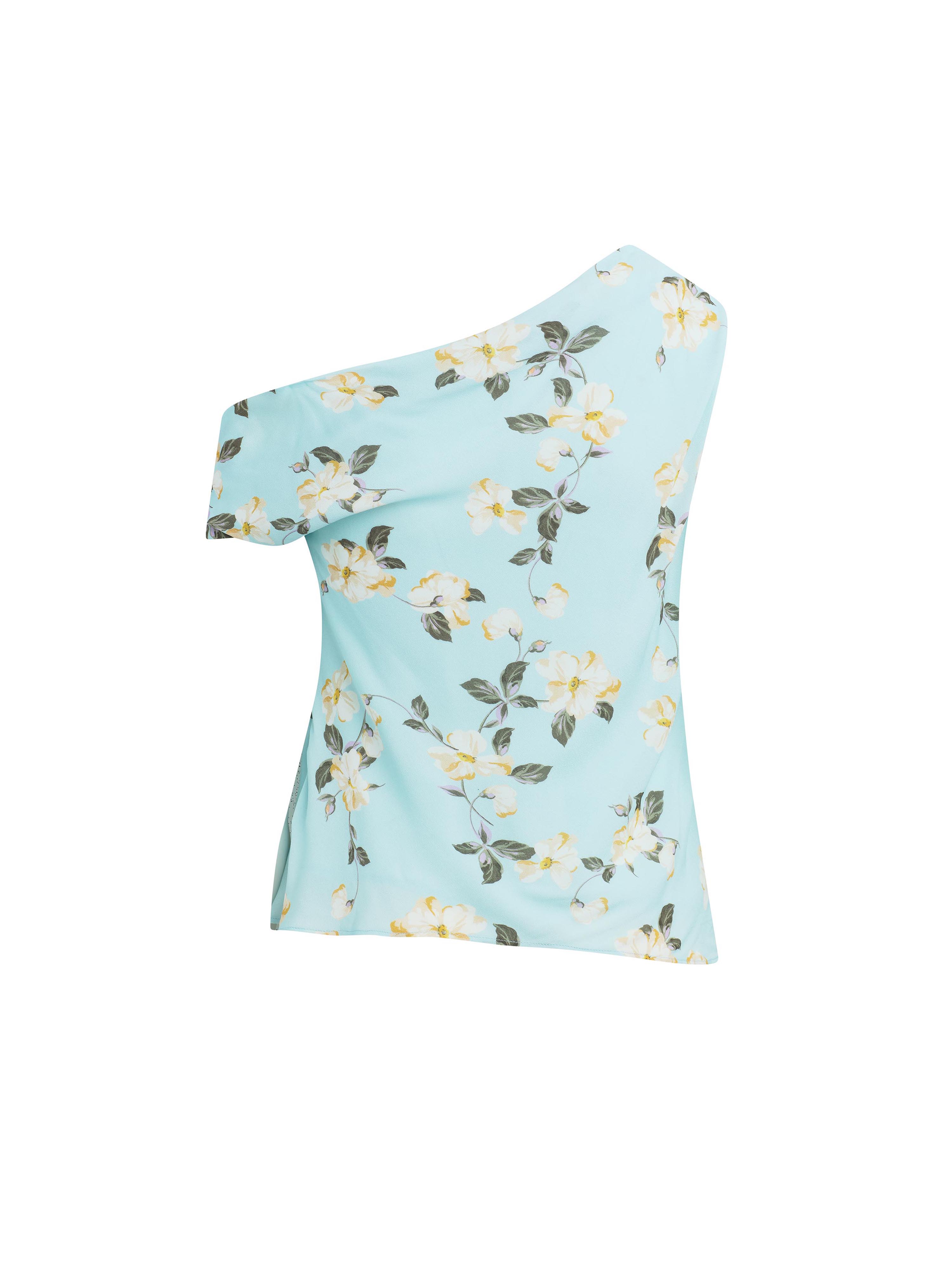 The Side Note Top - Aqua Floral-Favorite Daughter-Happy on Main