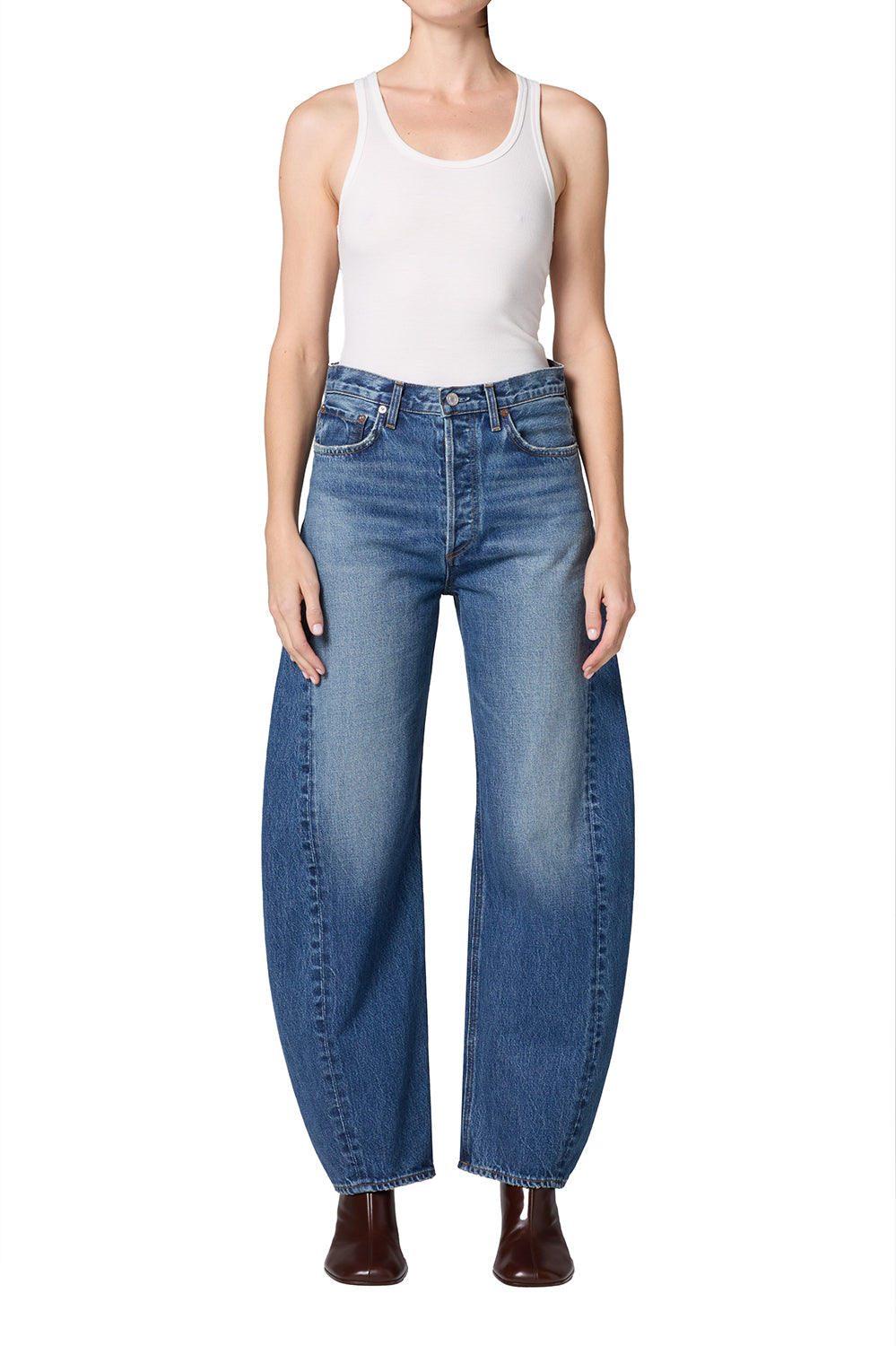 Luna Pieced Jean - Logical-AGOLDE-Happy on Main
