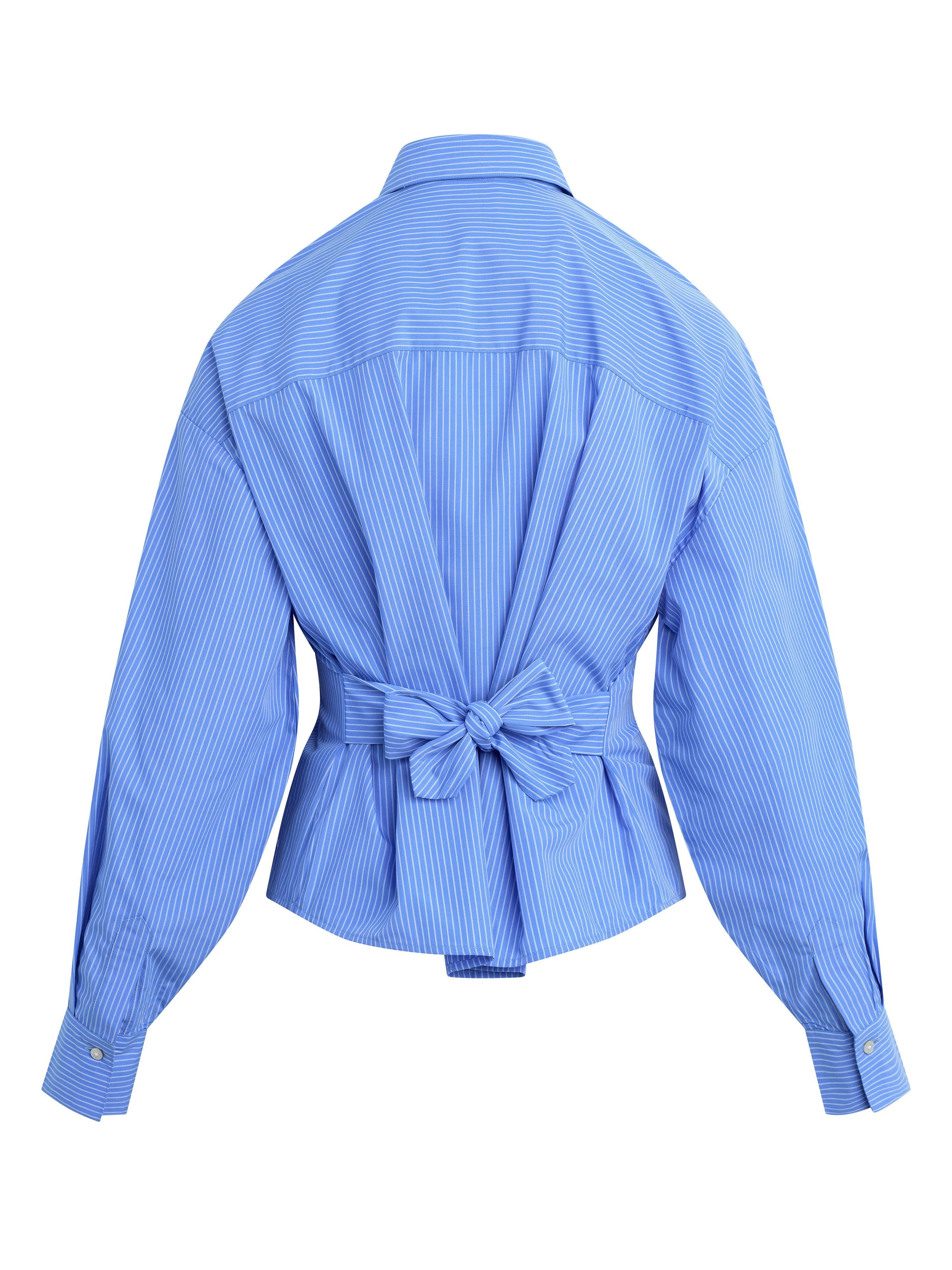 The Back Story Shirt - Blue/White Stripe-Favorite Daughter-Happy on Main