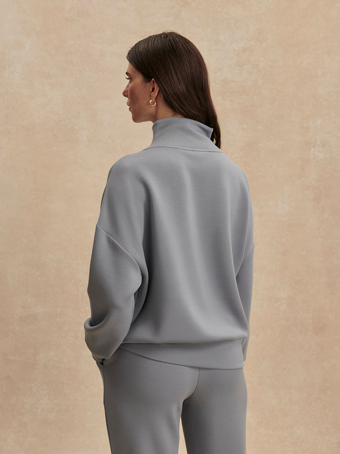 Hawley Half Zip Sweat - Wind Blue-Varley-Happy on Main