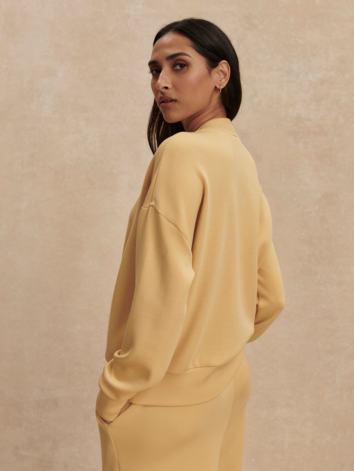 Reena Button Front Sweat - Sahara Sun-Varley-Happy on Main