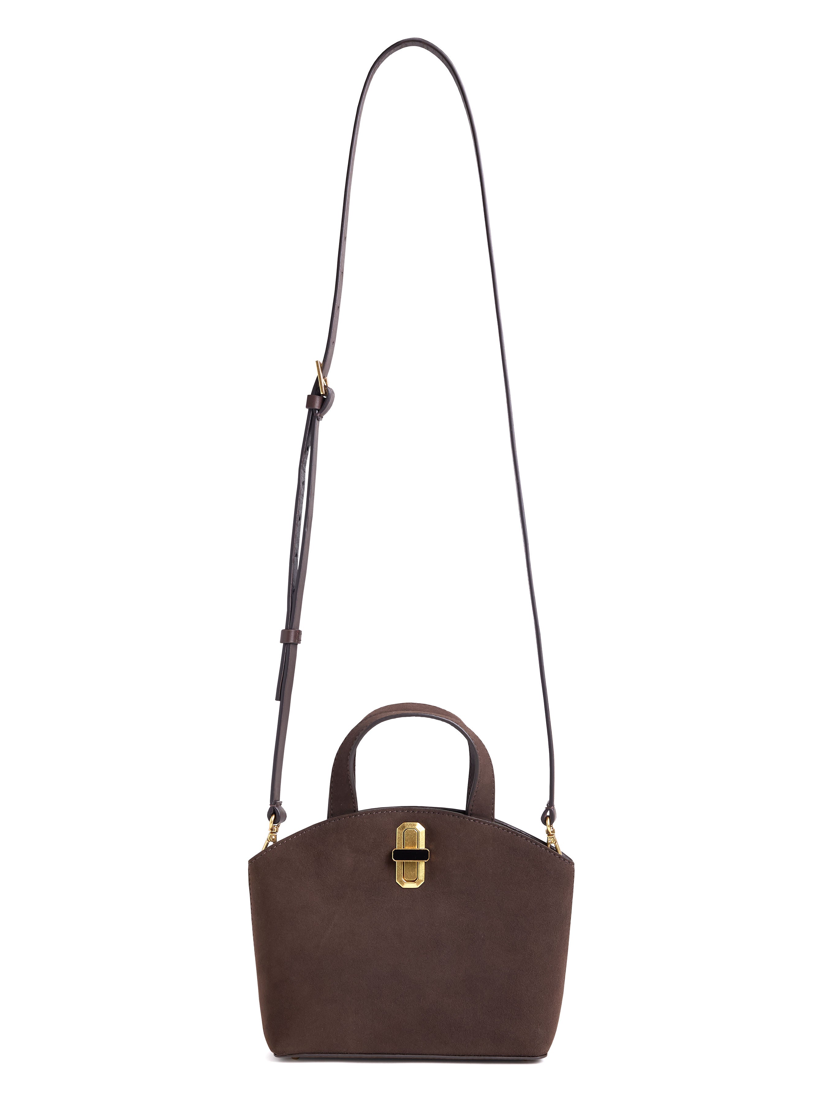 The Suede Heirloom Mini Tote - Chocolate-Favorite Daughter-Happy on Main