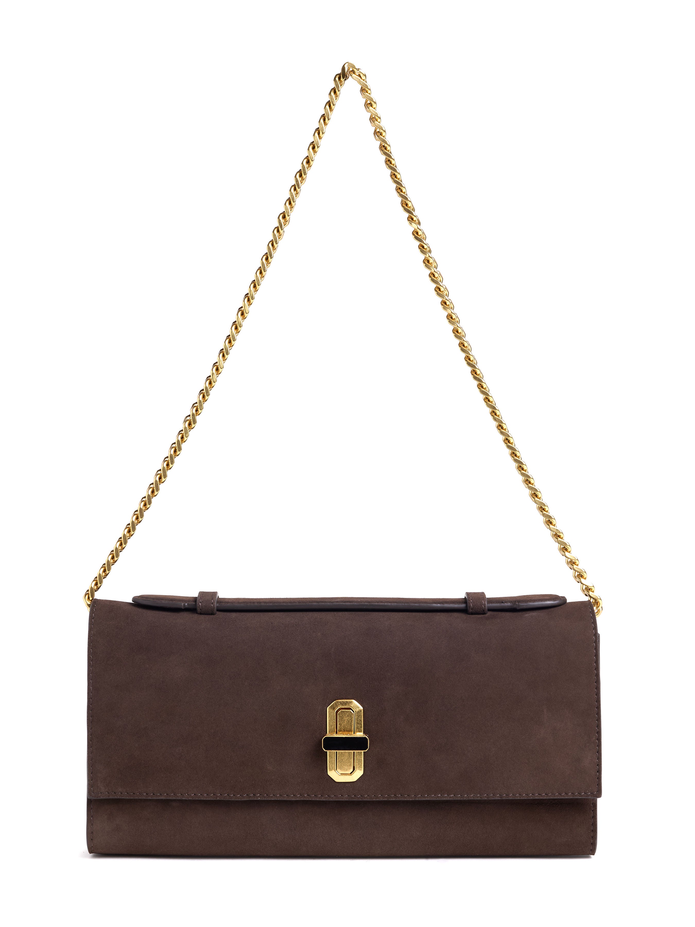 The Suede Heirloom Clutch - Chocolate-Favorite Daughter-Happy on Main
