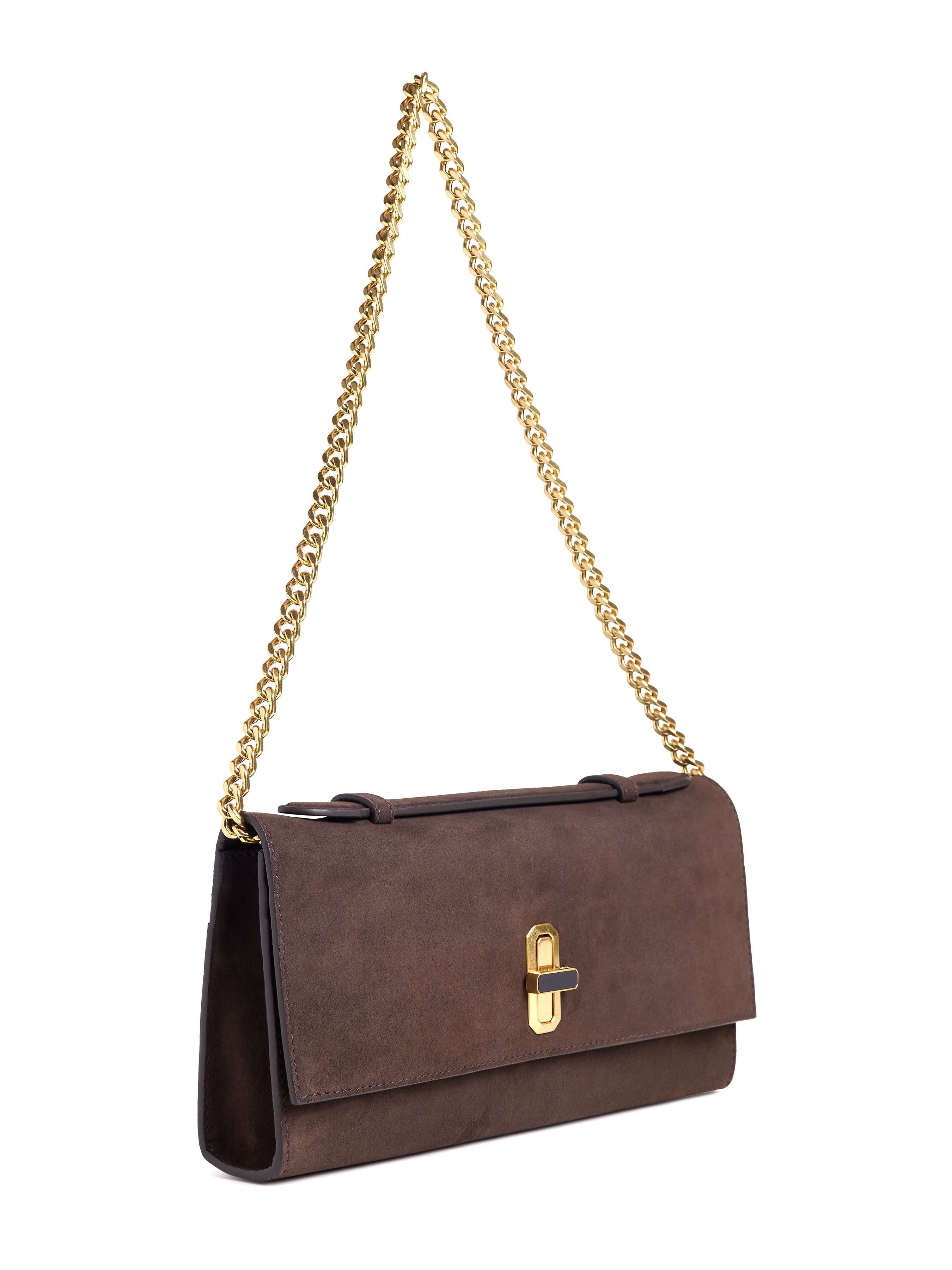The Suede Heirloom Clutch - Chocolate-Favorite Daughter-Happy on Main