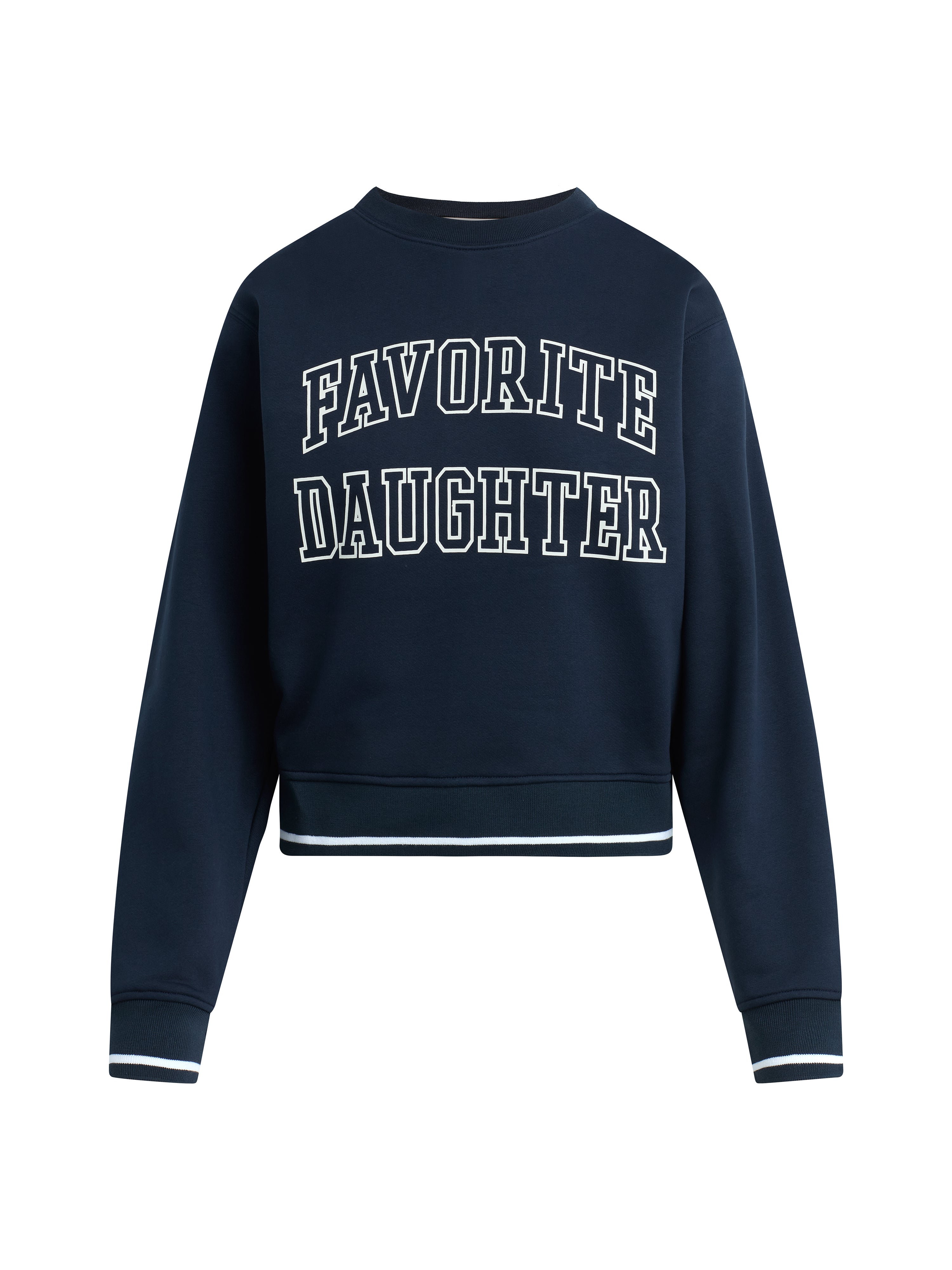 The Collegiate Sport Classic Sweatshirt - Navy/White-Favorite Daughter-Happy on Main