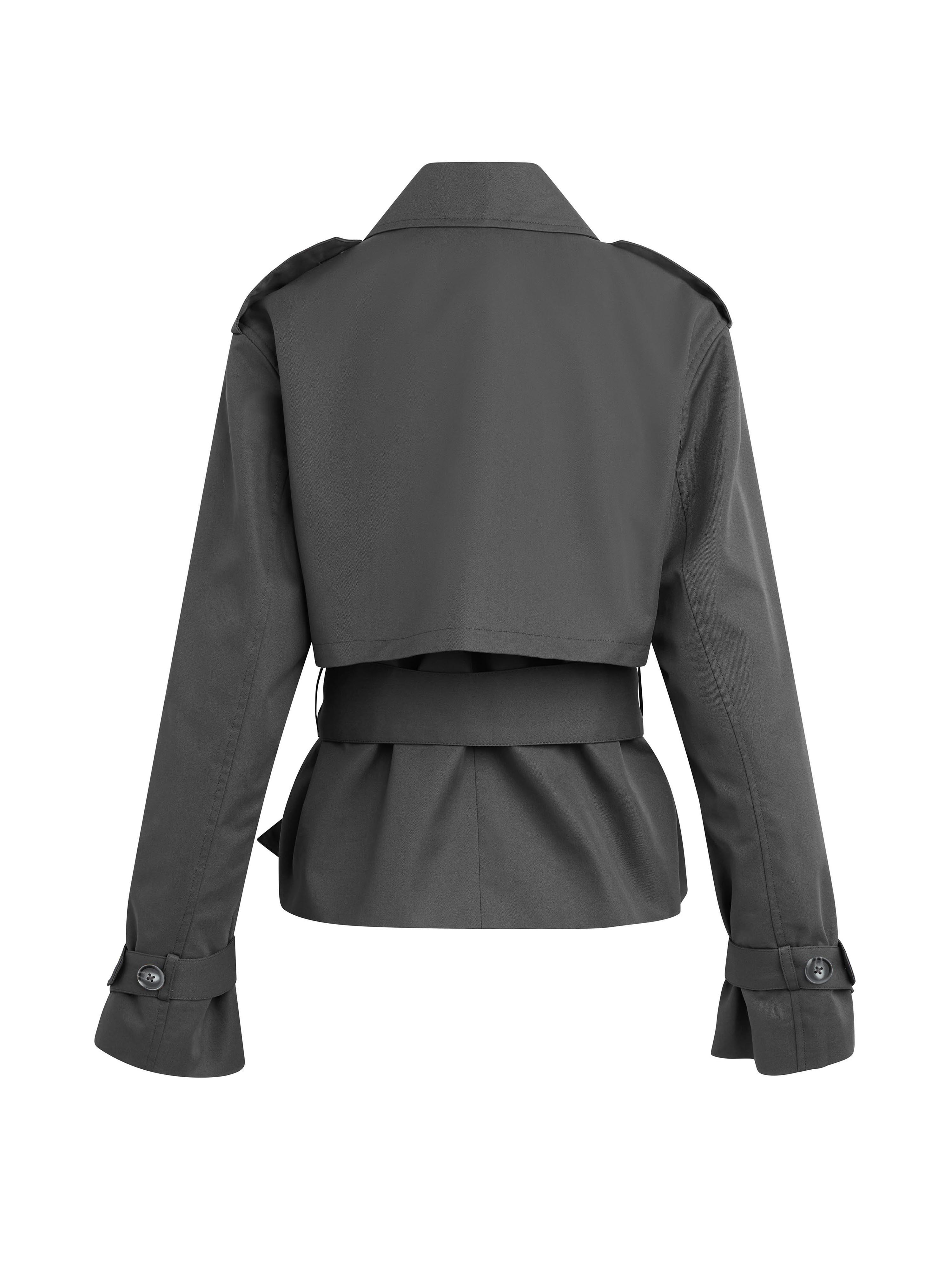 The Cropped Charles Trench - Dark Charcoal-Favorite Daughter-Happy on Main
